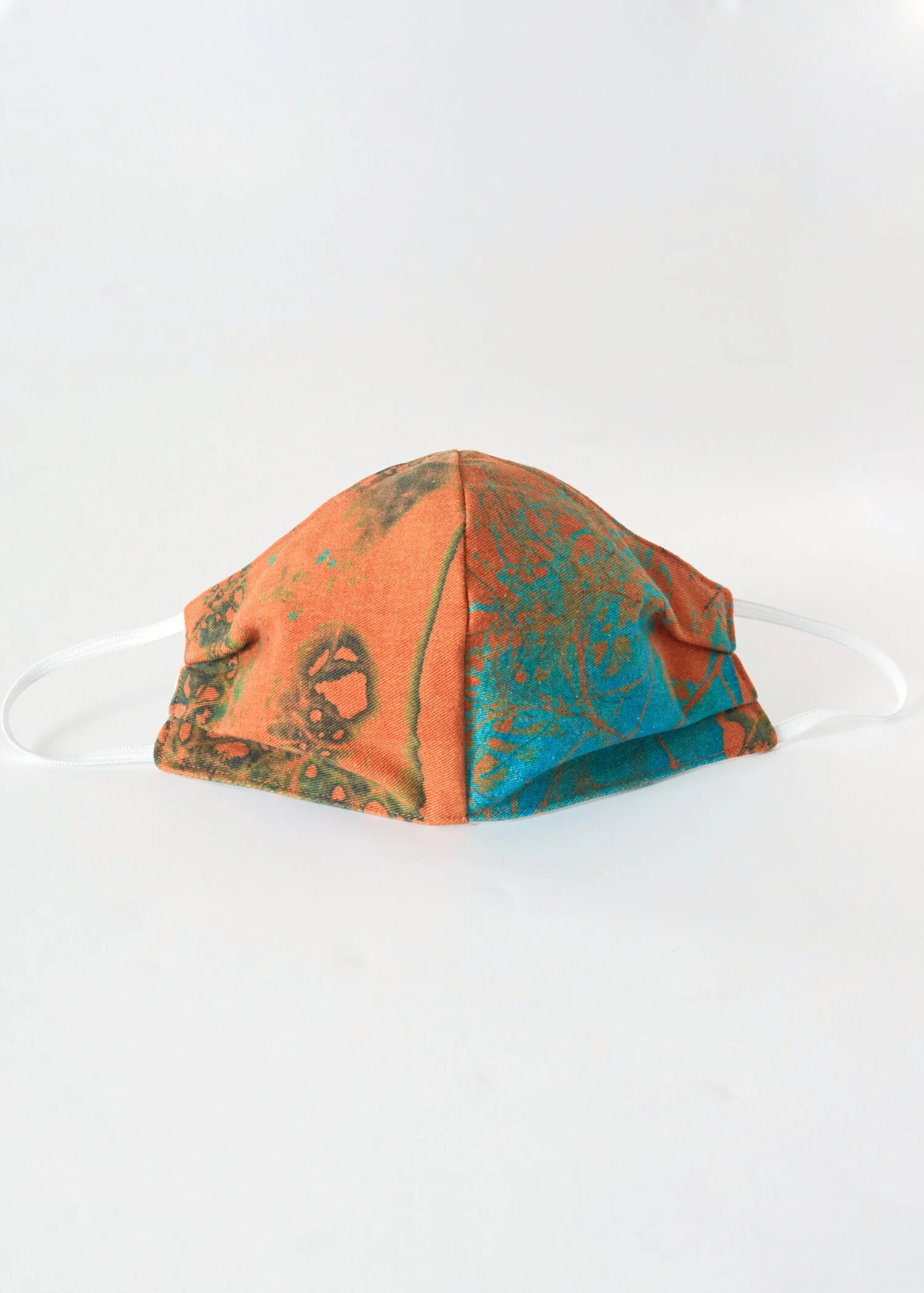 Organic Cotton Face Mask - Branch Spray in Turquoise Dune