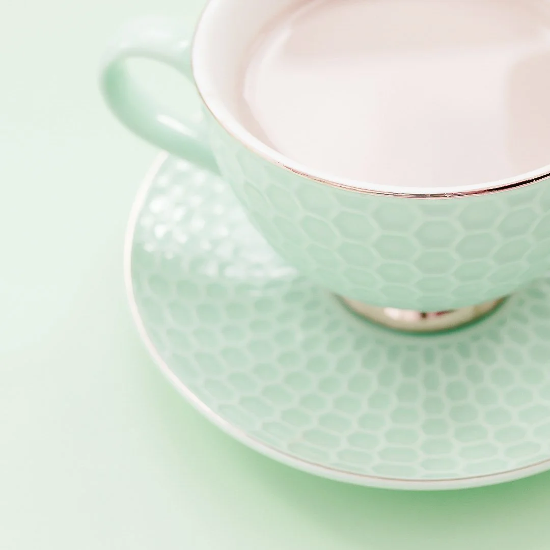 a mint green elegant coffee mug