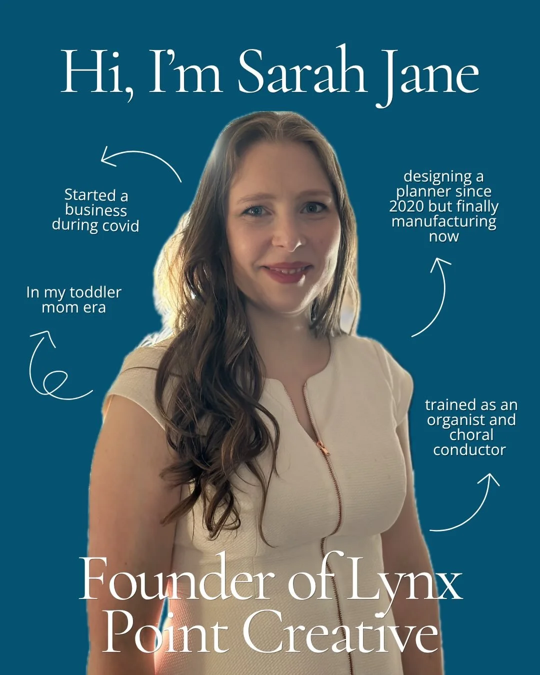 Get to know Lynx Point Creative Founder, Sarah Jane Starcher Germani - founder, designer, musician, and mom!

#lynxpointcreative #womanfounders #personalplanning