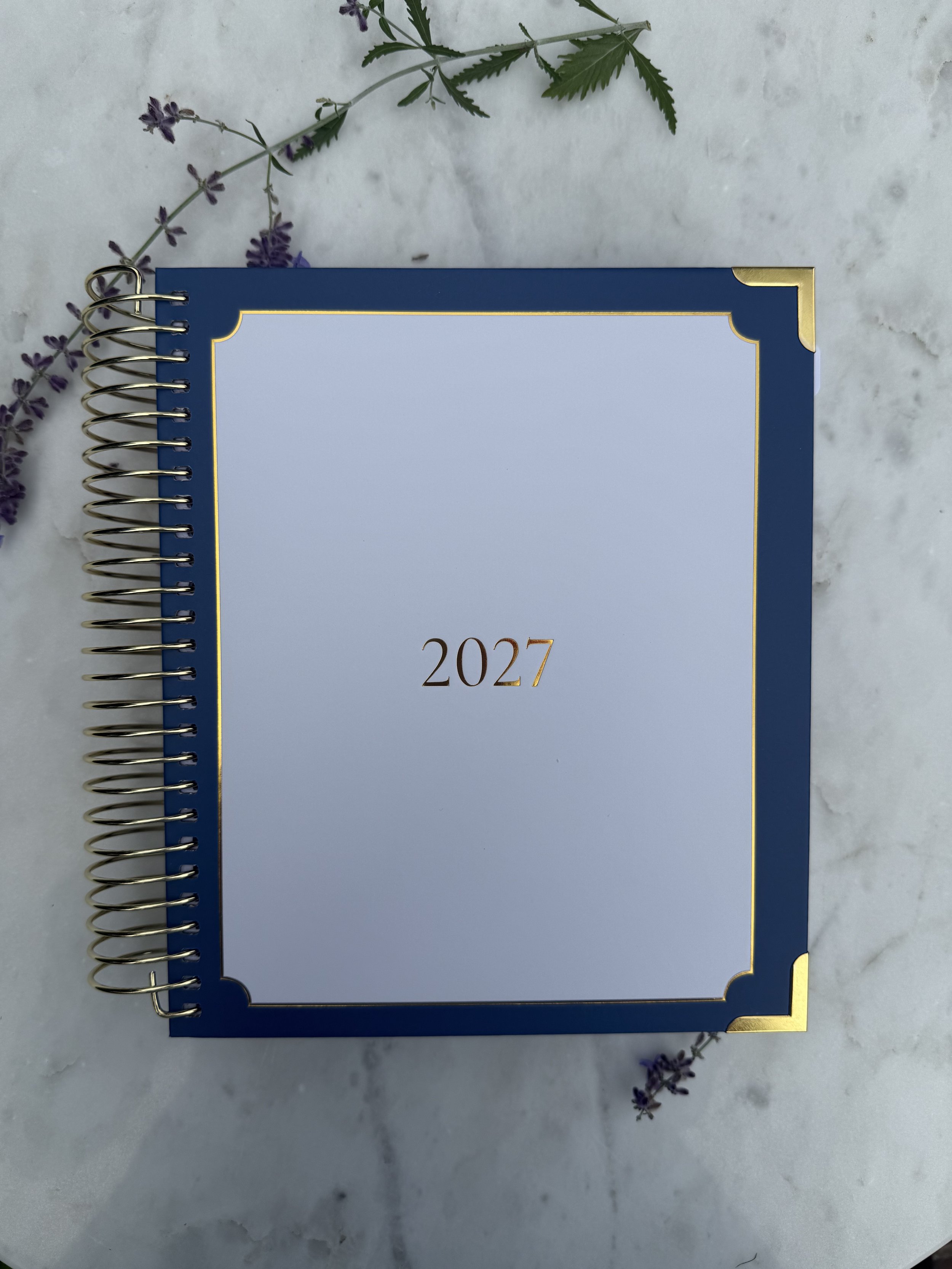 2027 Lynx Point Planner Blue and White Cover