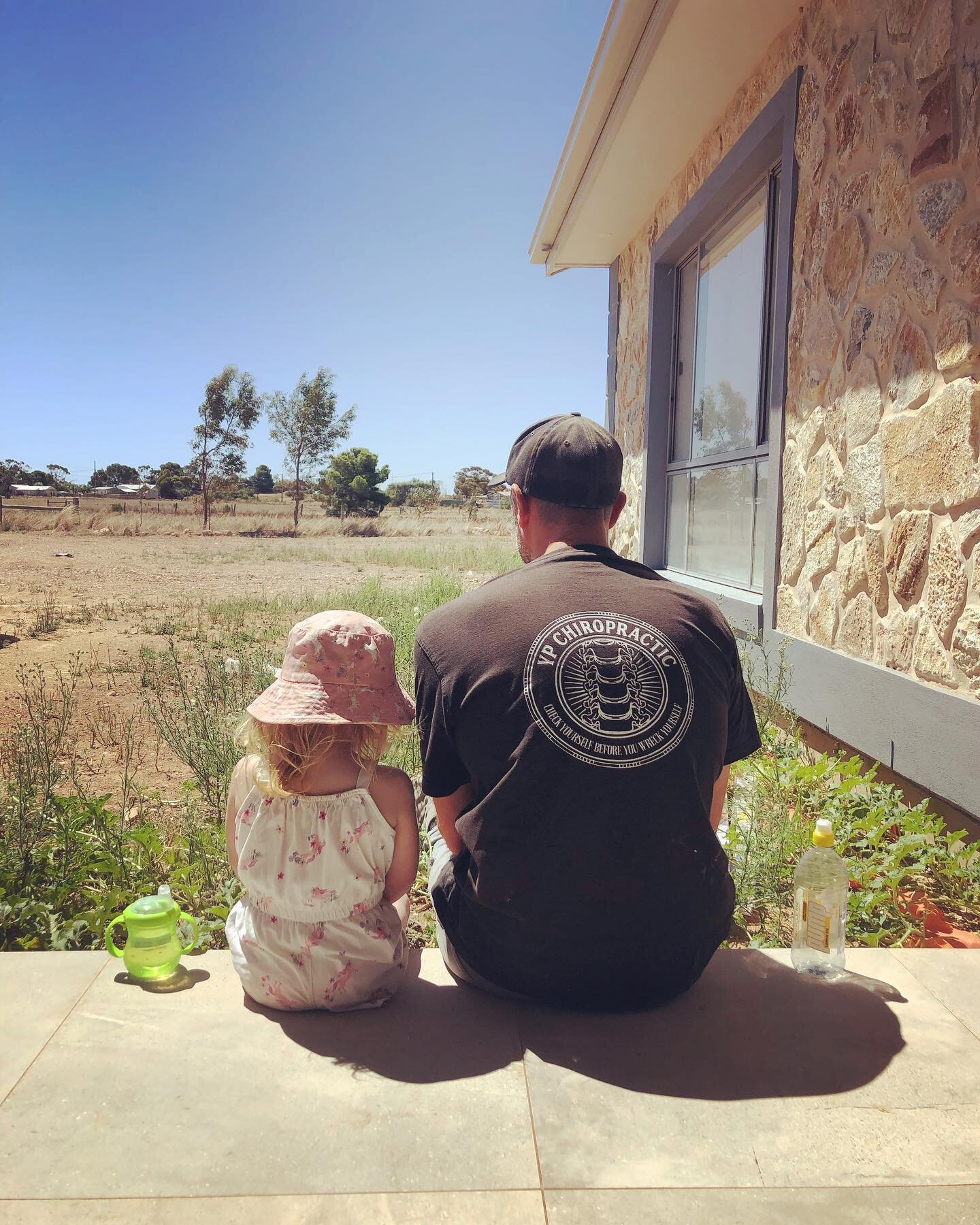 It is always important to take a break and rehydrate plus stopping and smelling the weeds. Great having a little helper today. Truly blessed. #help #sunshine #sun #vitamind #littleone #helper #dad #daddydaughter #blessed