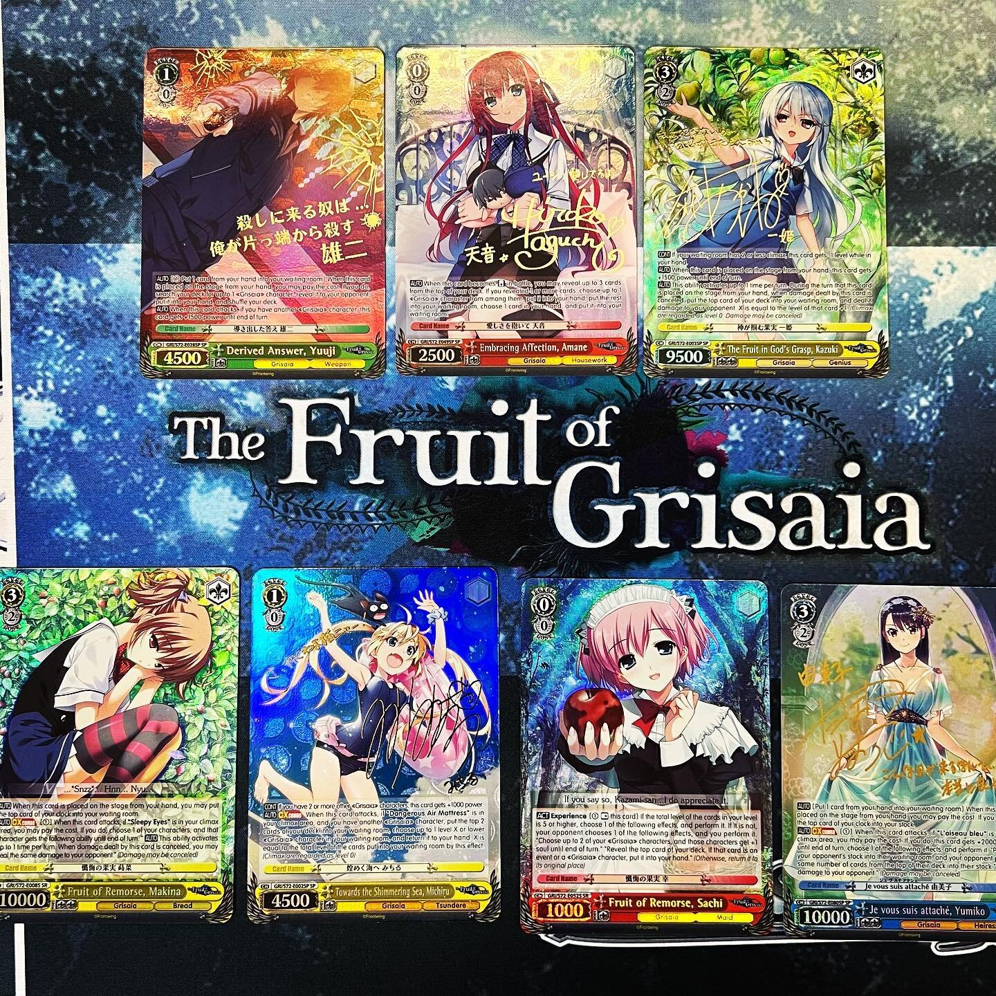 Which SP are you chasing in the newest English Weiss Schwarz set: The Fruit of Grisaia?

Here&rsquo;s what we pulled and are missing a few. 😔 #ideal808 #WeissSchwarz

#TCG #TradingCardGames #grisaia #thefruitofgrisaia #YumikoSakaki #SachiKomine #Mic