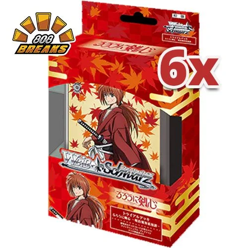 [JP] Weiss Schwarz Rurouni Kenshin Trial Deck+ Display (6 Decks)