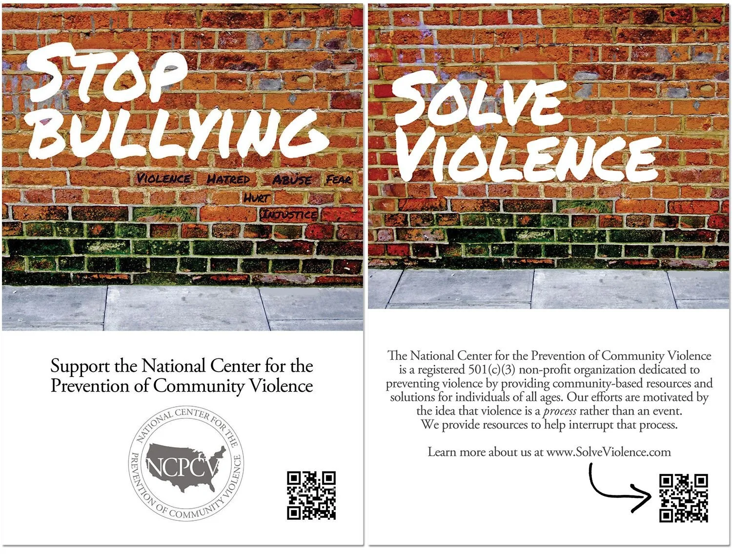 Printed Postcard | 5" x 7" | National Center for the Prevention of Community Violence (NCPCV)