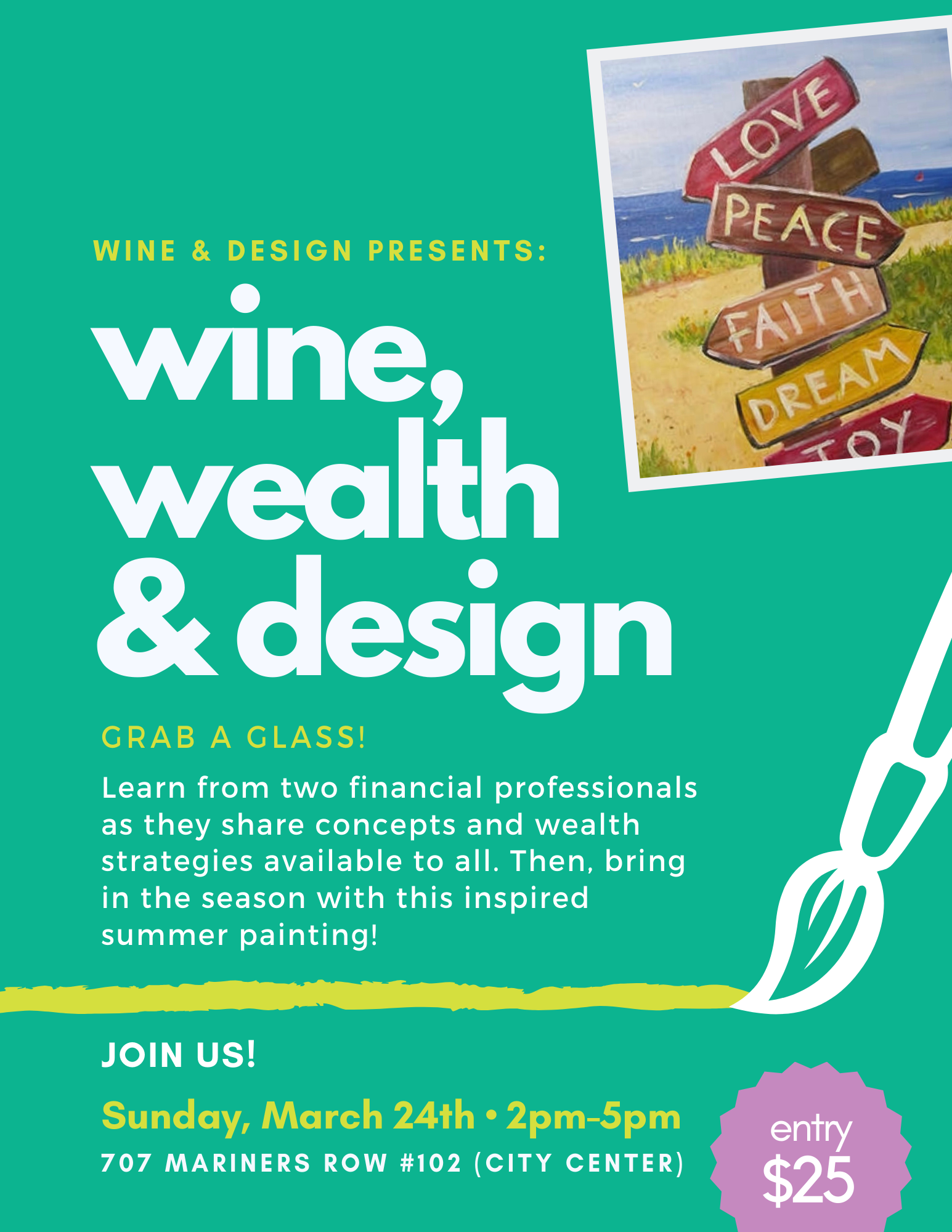 Event Flyer (Financial Education + Paint Night) | Wealth Legacies