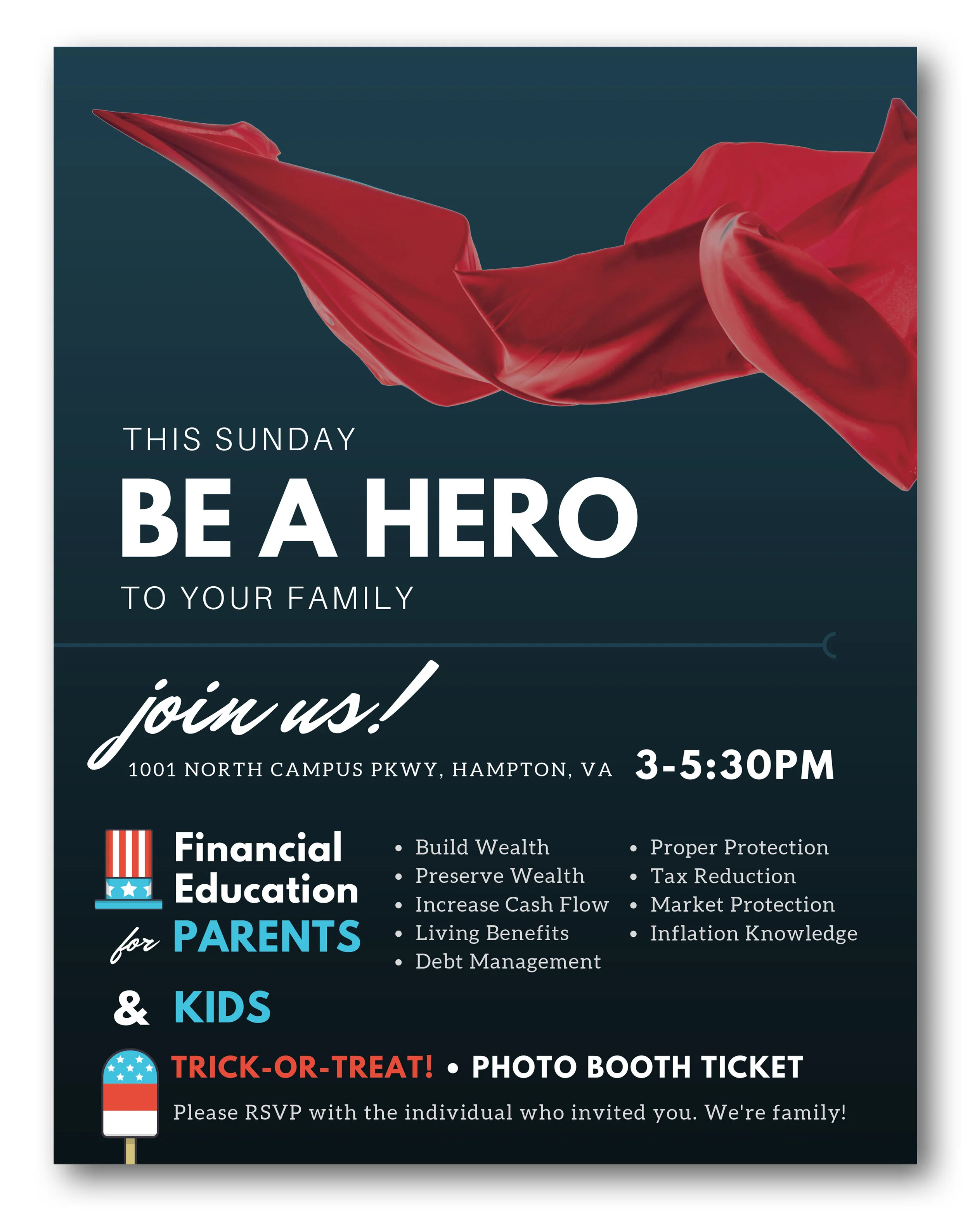 Event Flyer: Financial Education + Family Event | Wealth Legacies