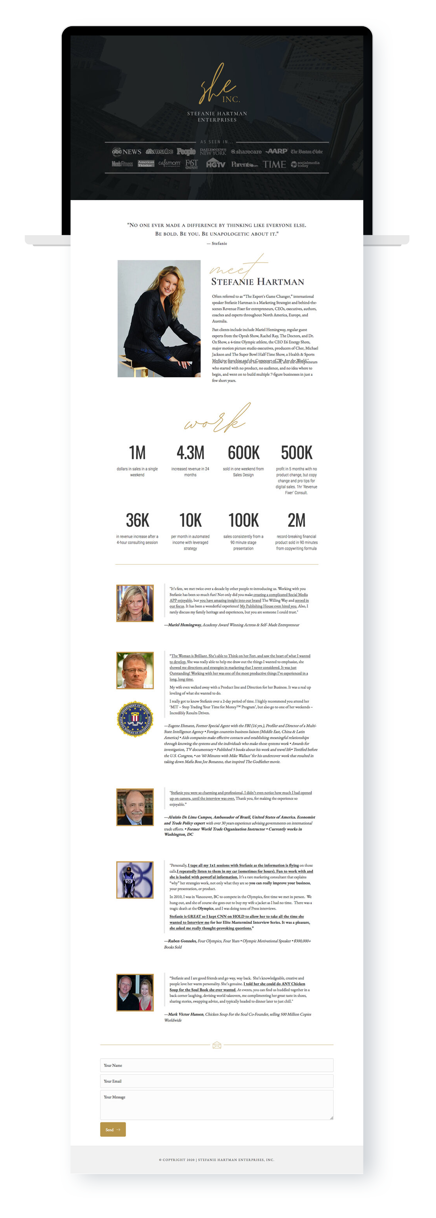 Personalized Author Website (DropFunnels) | Stefanie Hartman