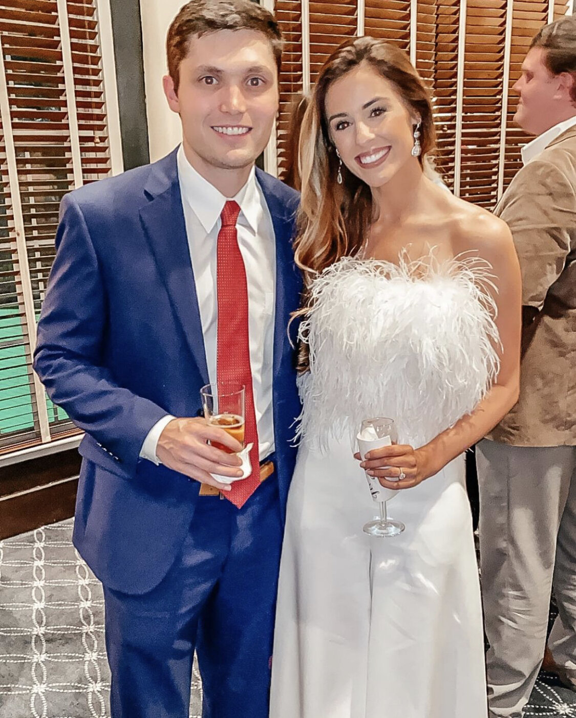 Our Engagement Party (Columbus, MS) - I fell in love with this jumpsuit and knew I had to wear it to something!  My mom actually found it at the Bride and Groom in my hometown and sent me a pic because she knew it was one of those rare items  I’d be obsessed with! I also really love this one that is a little more affordable and almost identical.