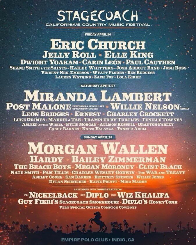 See ya at Stagecoah! @stagecoach