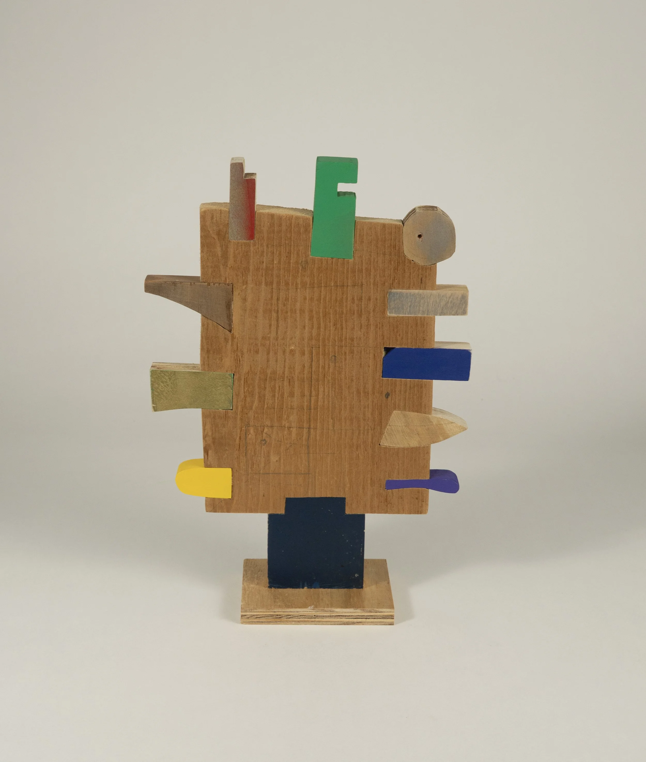 The Collector
13" x 9" x 3"
wood, acrylic, spray paint, glue
2025