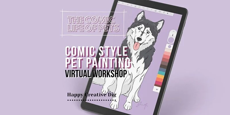 Paint Your Pet In Comic Book Style- Virtual Workshop