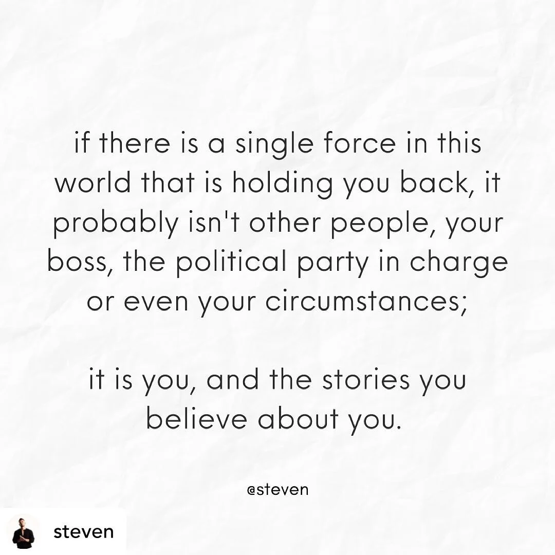 Posted @withregram &bull; @steven Are you holding yourself back? ❤️❤️❤️ double tap if you&rsquo;re working on it 🙏🏽
&hellip;
🌞I definitely agree with what @steven and the good news is that we have a choice to change the stories we tell ourselves.
