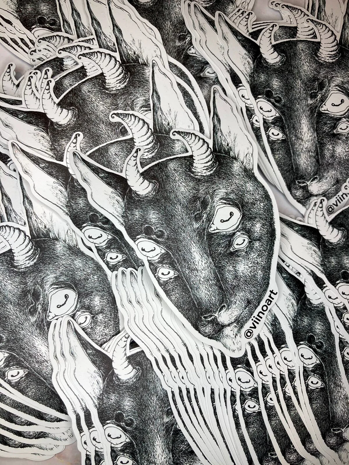 double vision goat sticker