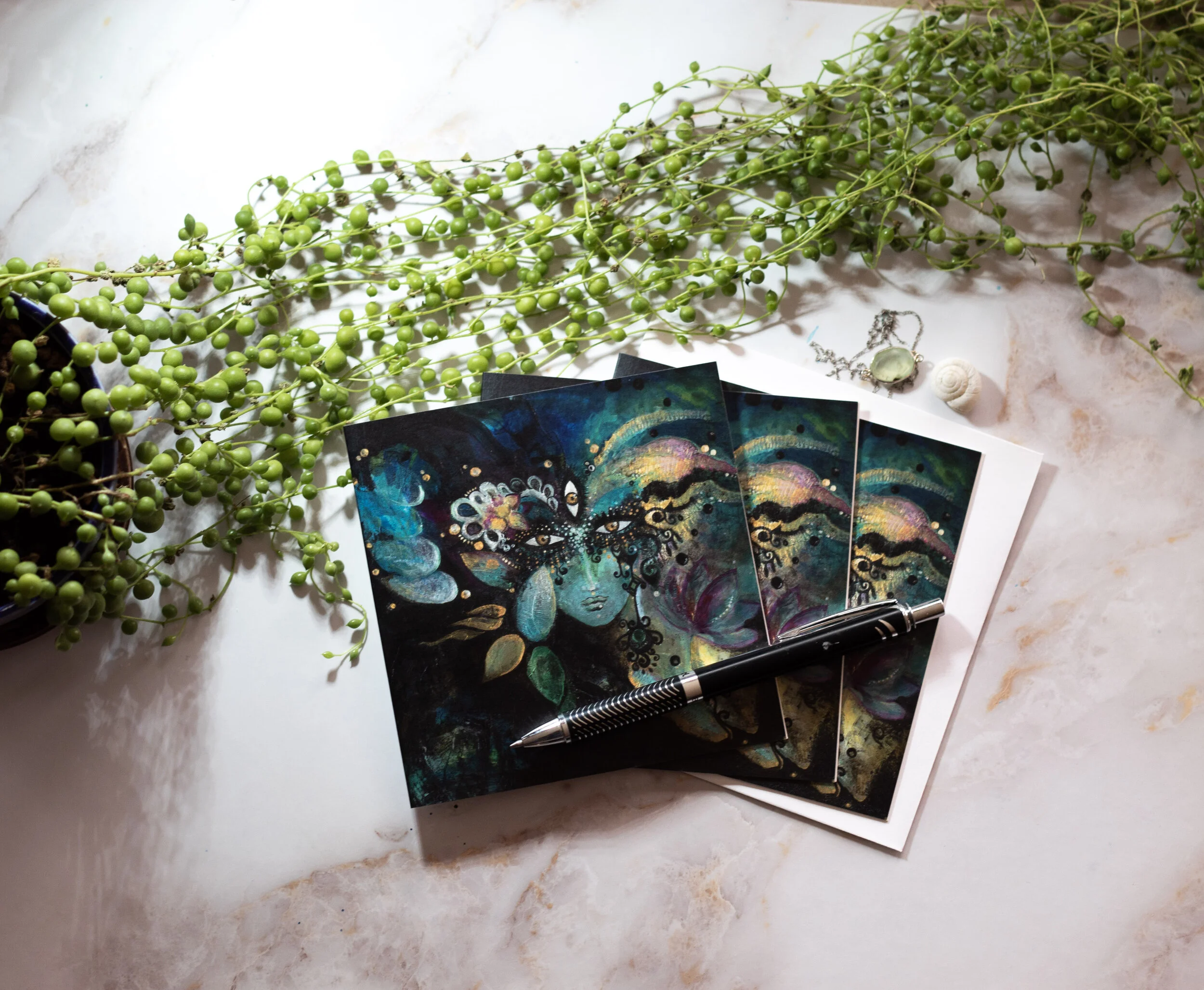 Departing Darkness greeting card