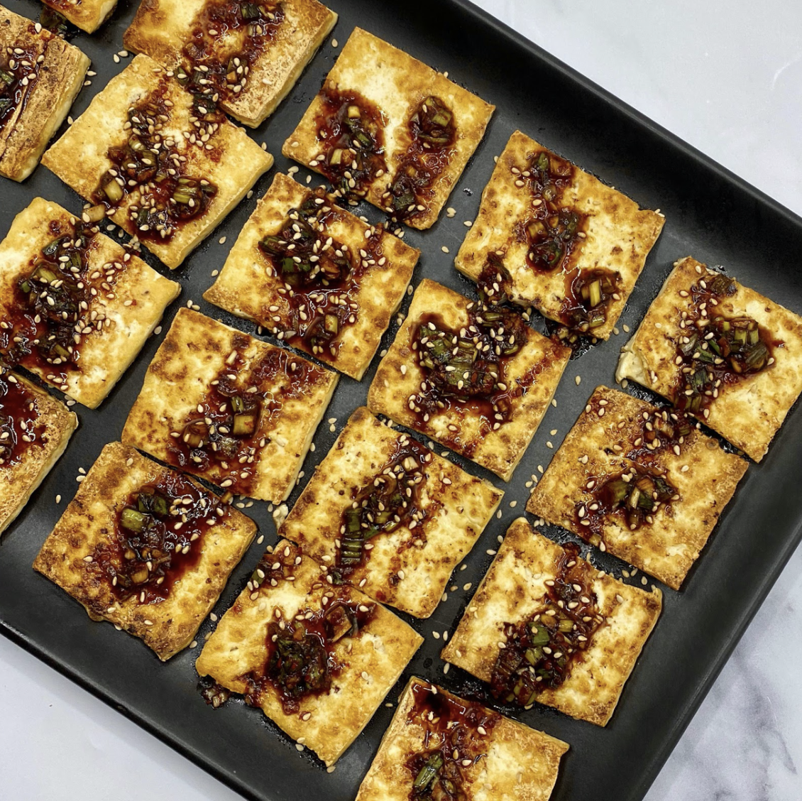 Pan Fried Spicy Tofu