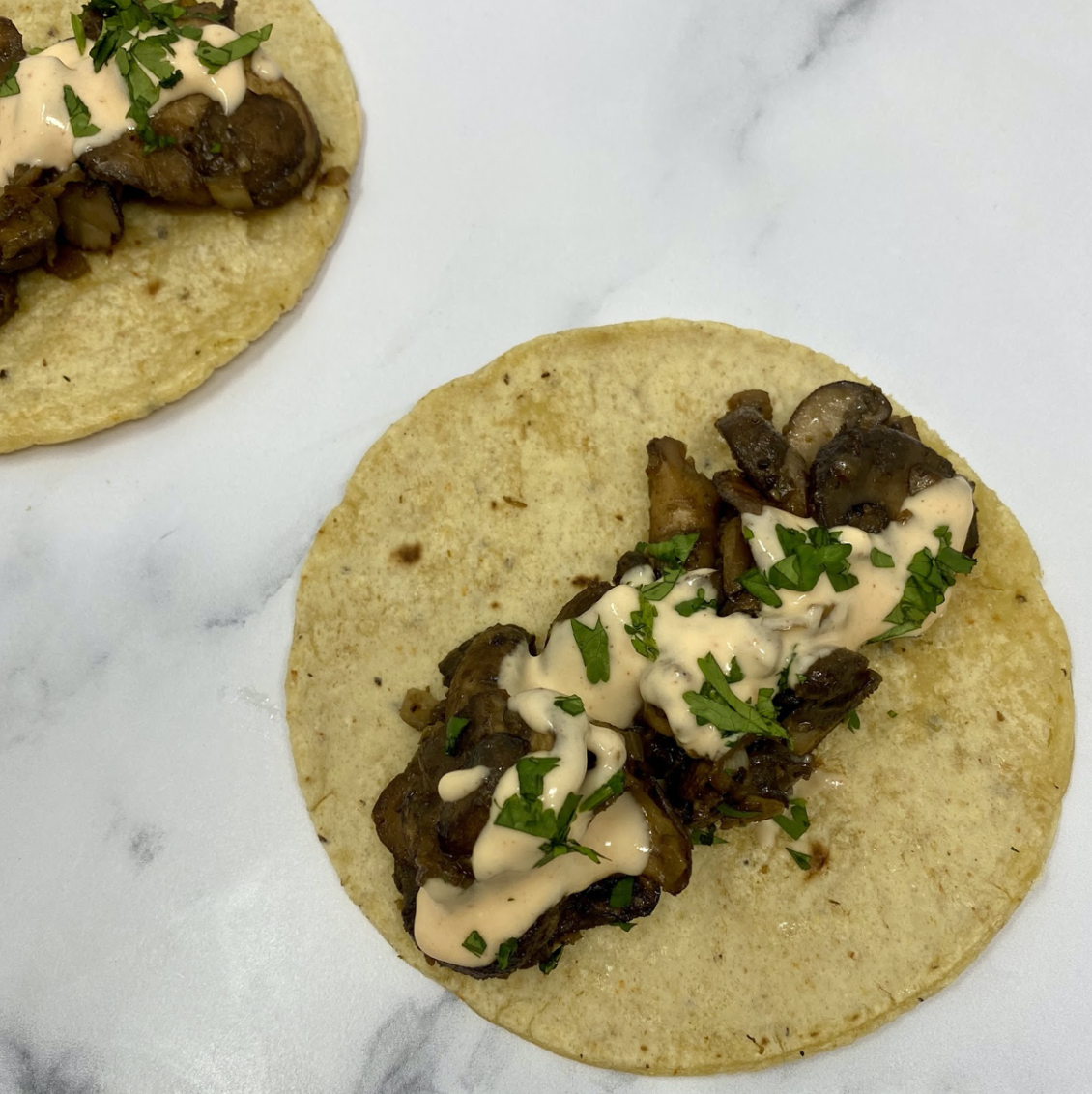 Mushroom Tacos Chipotle Lime Crema 