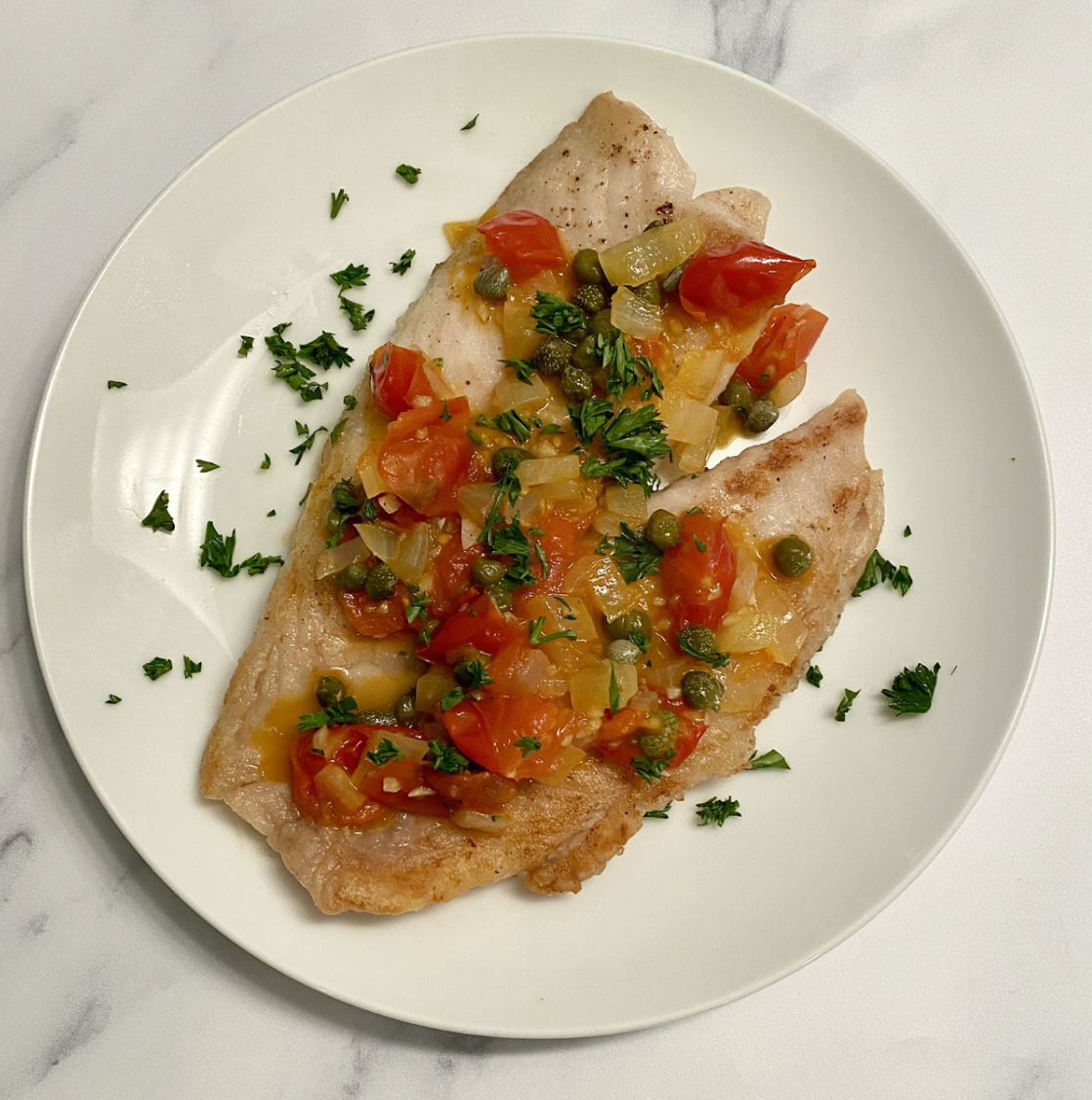 Tomato Caper Snapper