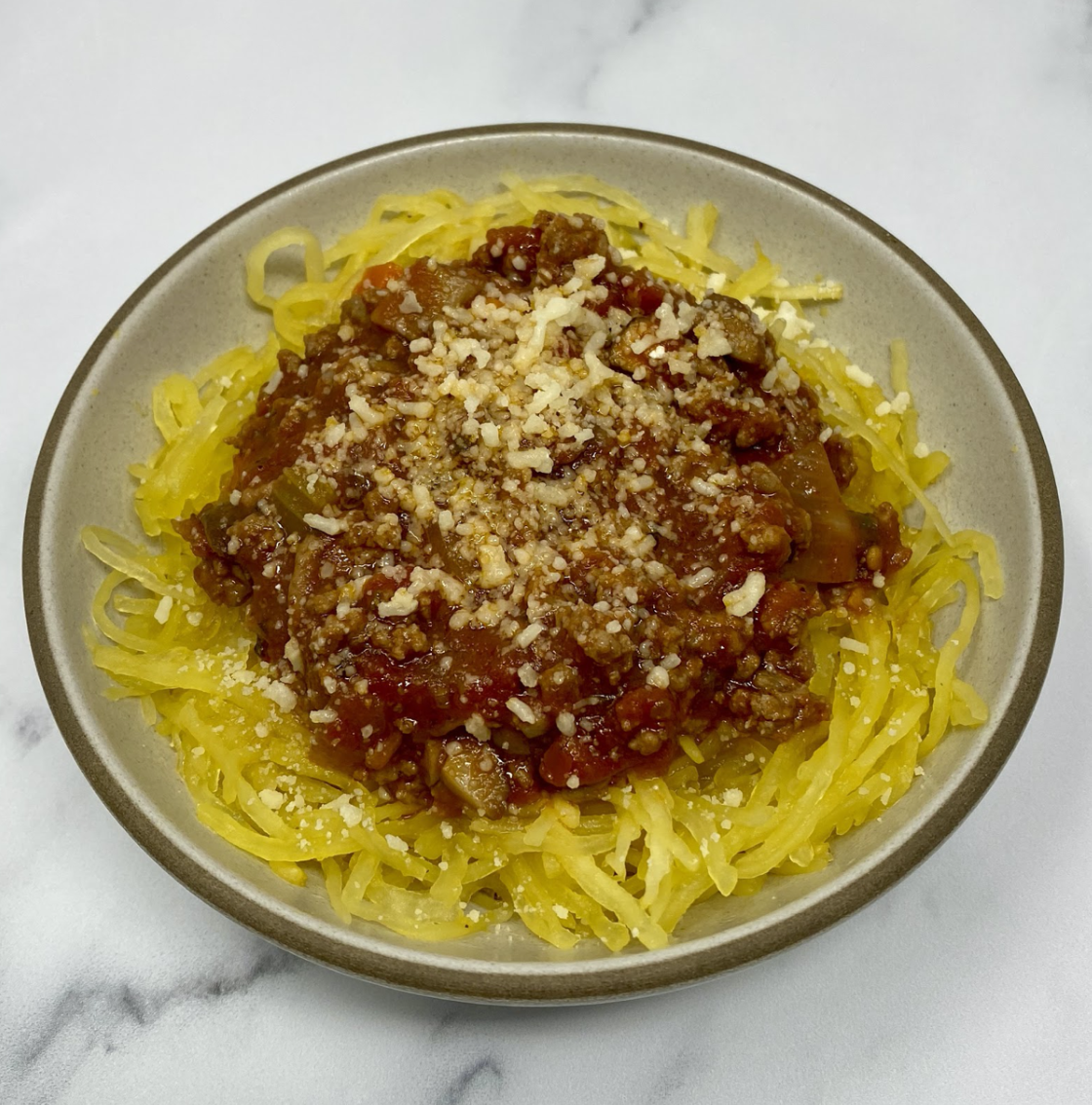 Spaghetti Squash with Meat Sauce