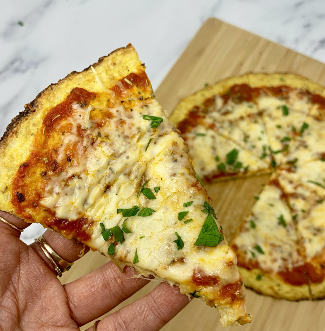 Easy Cauliflower Crust Pizza