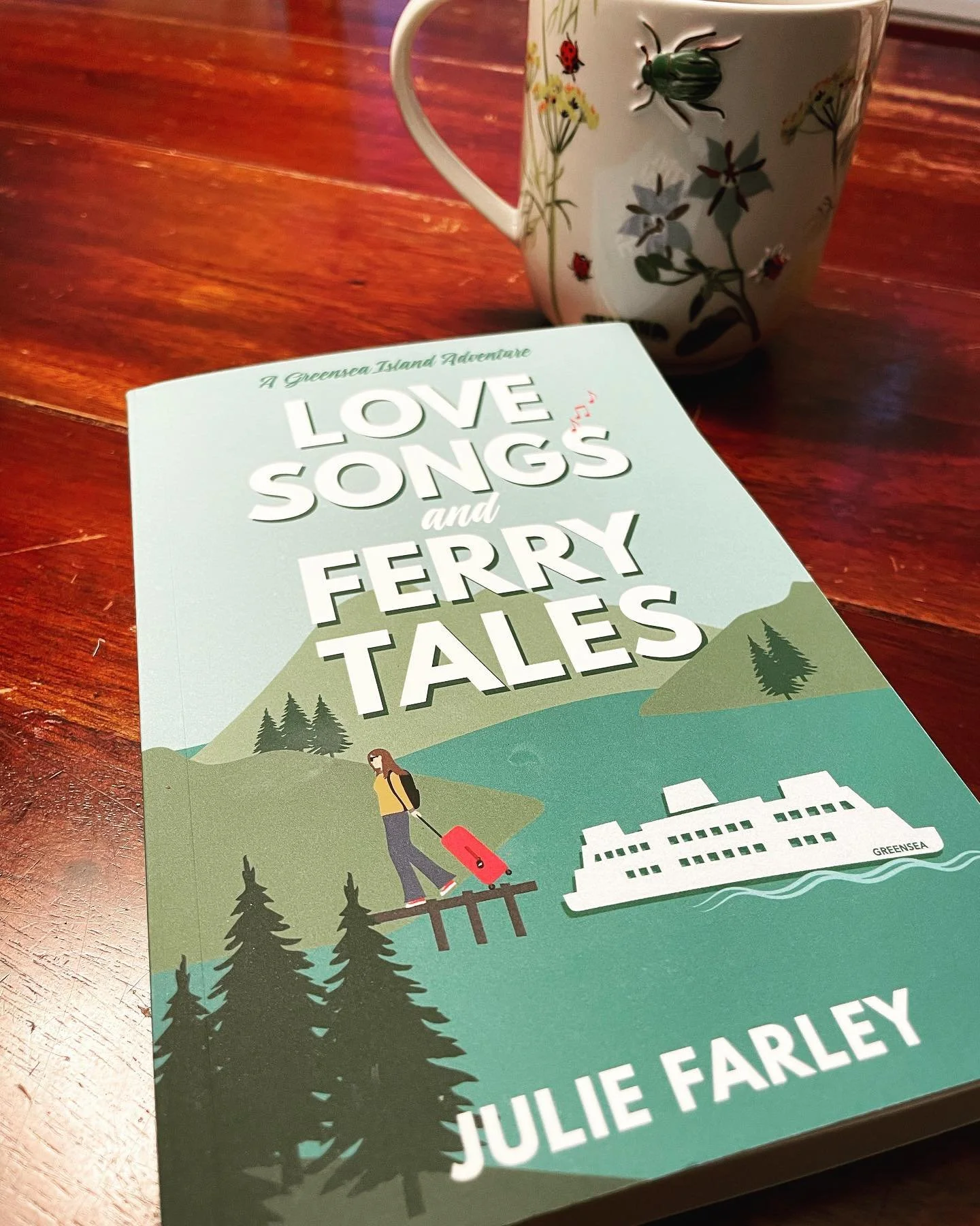 @julfarley has written another fabulous book!  This one, LOVE SONGS AND FERRY TALES is a story of romance, rock &lsquo;n roll and island life.  Julie is such a talented writer and a master at creating characters to fall in love with while weaving a s