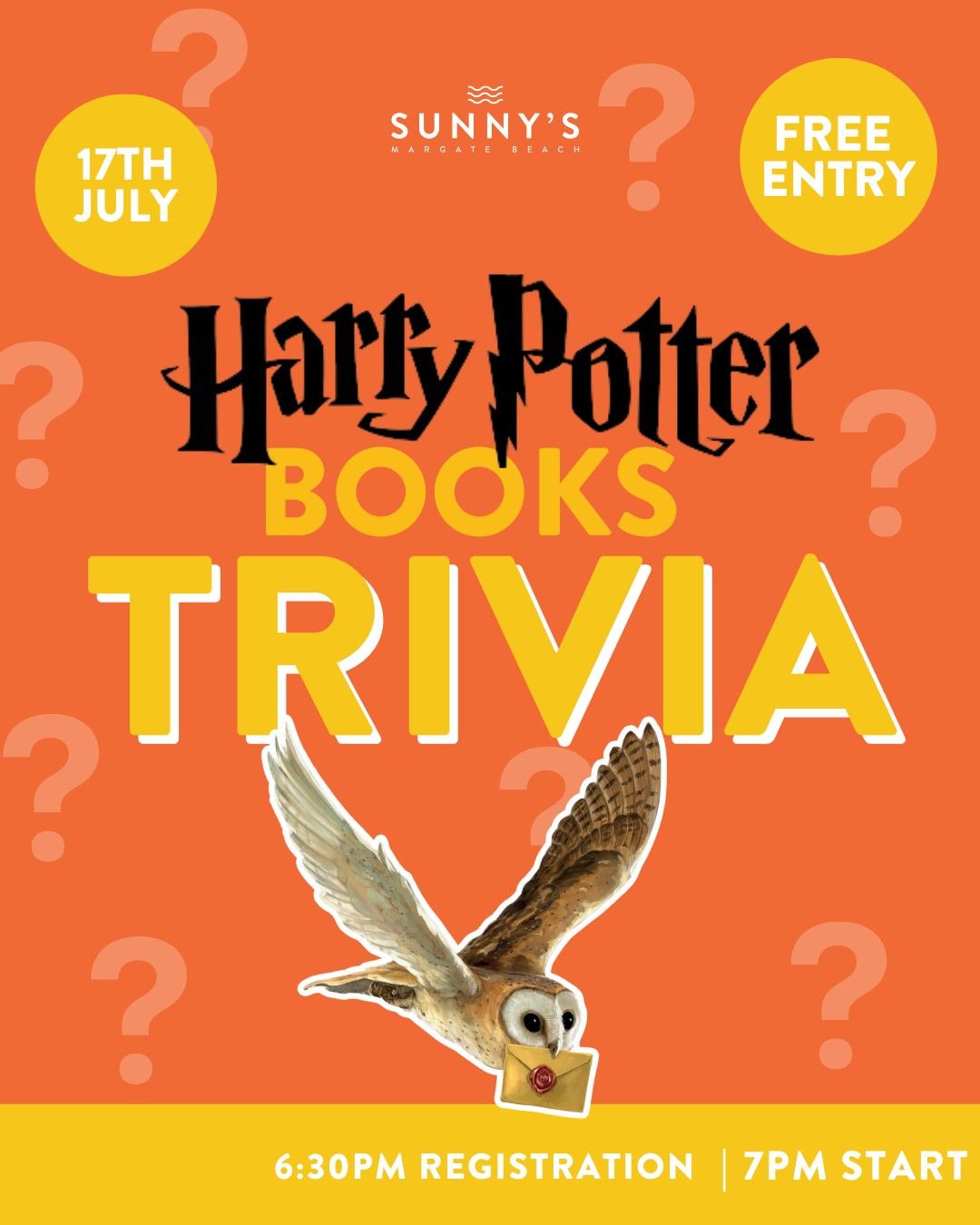 🪄 Wands at the ready - HP Books Trivia is coming!

📖 Thursday 17th July | Free Entry
Food, drinks, games &amp; 5 rounds of magical trivia fun! ✨
Grab your squad, book your free tickets &amp; let the wizardry begin!

Ticket link - Through link in bi
