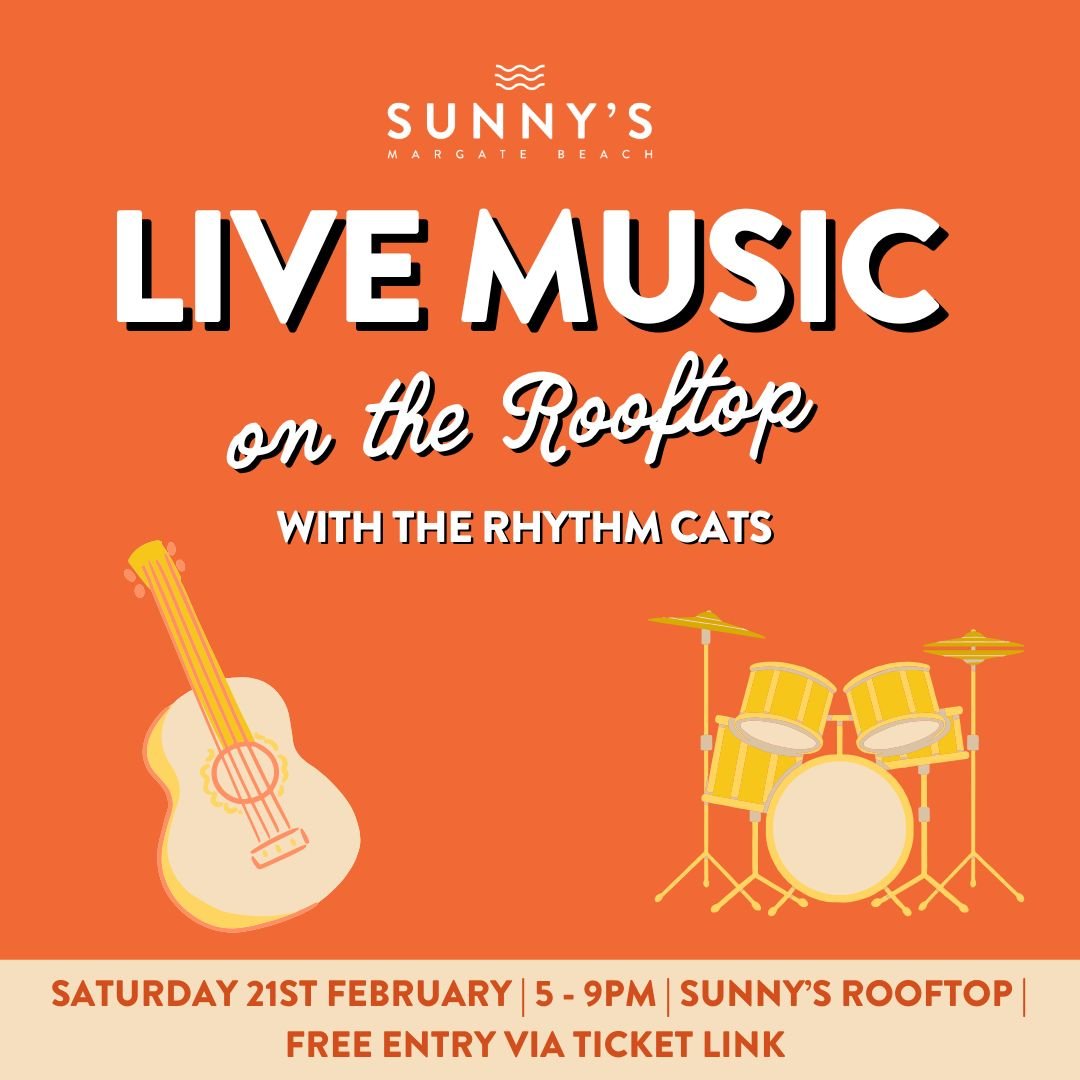 Rooftop Summer Session at Sunny&rsquo;s 🎶🌞
The Rhythm Cats live from 5 - 9pm bringing sing-along classics and easy Saturday vibes. Cocktails flowing, rooftop views and free entry.

Hit the link to lock it in.
https://www.trybooking.com/DJONQ