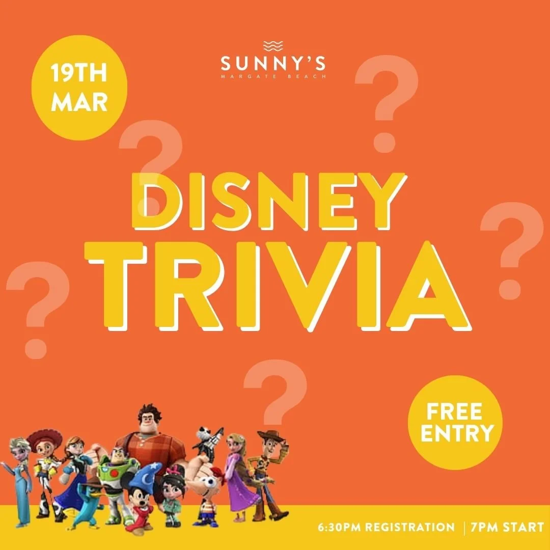 Think you know your Disney classics, hidden gems and magical moments? ✨🏰

Join us on March 19 for a night of Disney trivia, amazing food, great drinks and plenty of laughs. With 40 questions across 5 rounds, games and prizes up for grabs, it&rsquo;s