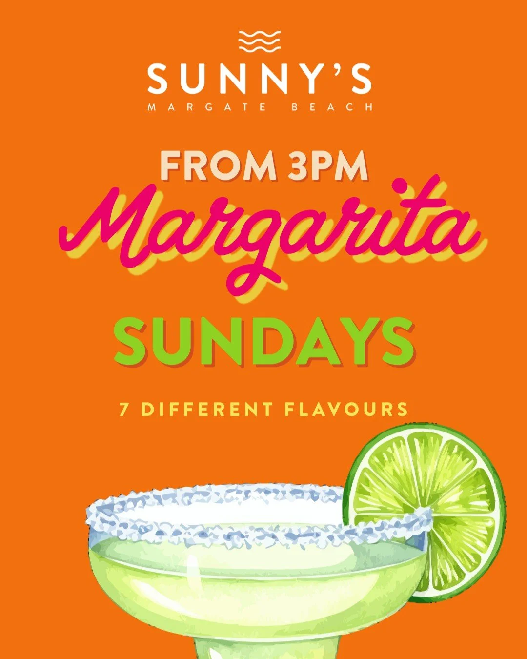 Sundays just got a whole lot better 🍹

Join us on the Sunny&rsquo;s Rooftop from 3pm every Sunday for Sunday Margaritas. With 7 different flavours to choose from, you might need to stay for more than one.

Sunshine, rooftop views and margaritas done