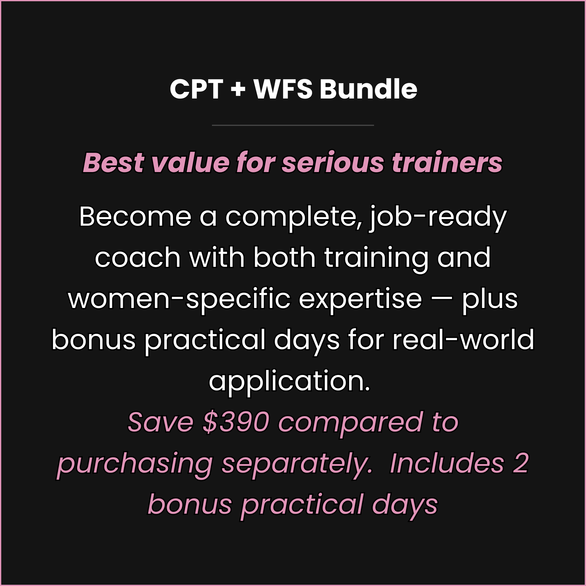 CPT + WFS Bundle