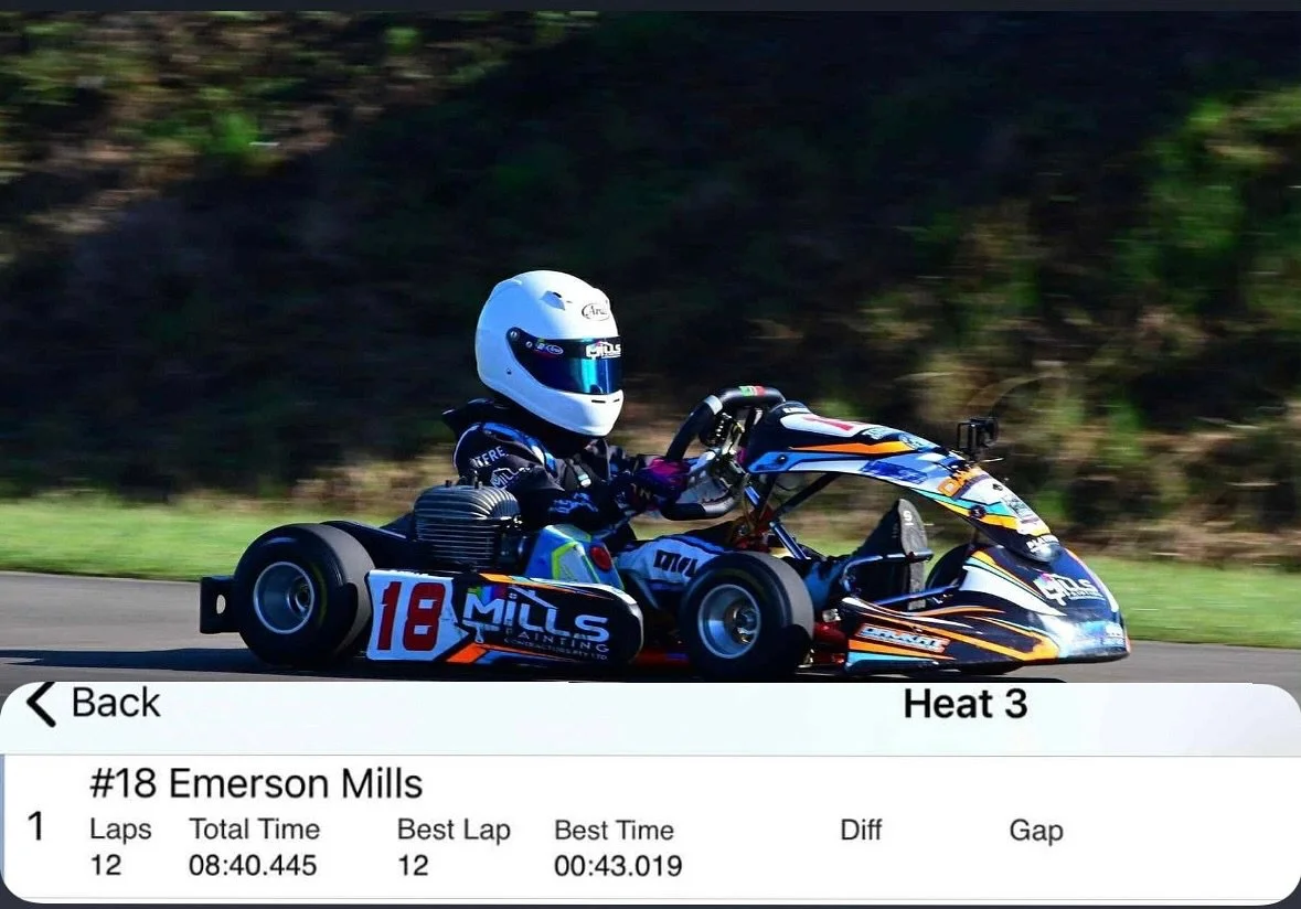 🦅 🙌 OFFICIAL LAP RECORD. 

Emerson Mills was flying recently at Sugar City Titles in Mackay. Looking forward to seeing him convert more of these 🟪&rsquo;s into 🏆&rsquo;s in the future!!

@astonmillsracing 
@tfraceengines 
@alphamotorsportau 
@eks