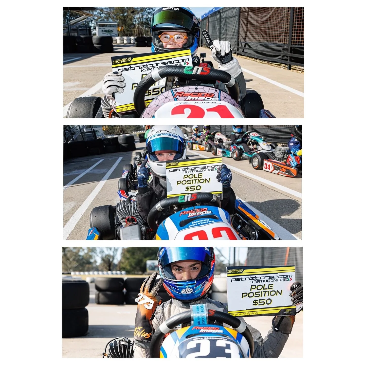 🦅 Albury GPS Pole positions. 

Well done drivers and teams!

Cadet 9 
@trackside.withzac 

Cadet 12
@sammyjvv37 

KA3JH
@maxmangano23 

@hjr_drivercoach 
@hindle_motorsport 
@ekskart