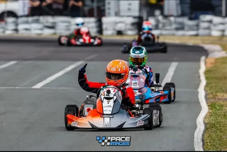 🦅 🏆 EKS Eagle 1-2-3 in Cadet 12 at GPS Rd 7 over the weekend

Huge notable mention to @sammyjvv37 coming back from a rollover on Saturday to take the win in the remaining races starting deep in the field. 

🥇 @sammyjvv37 @prokarting 
🥈 @jarvis54h