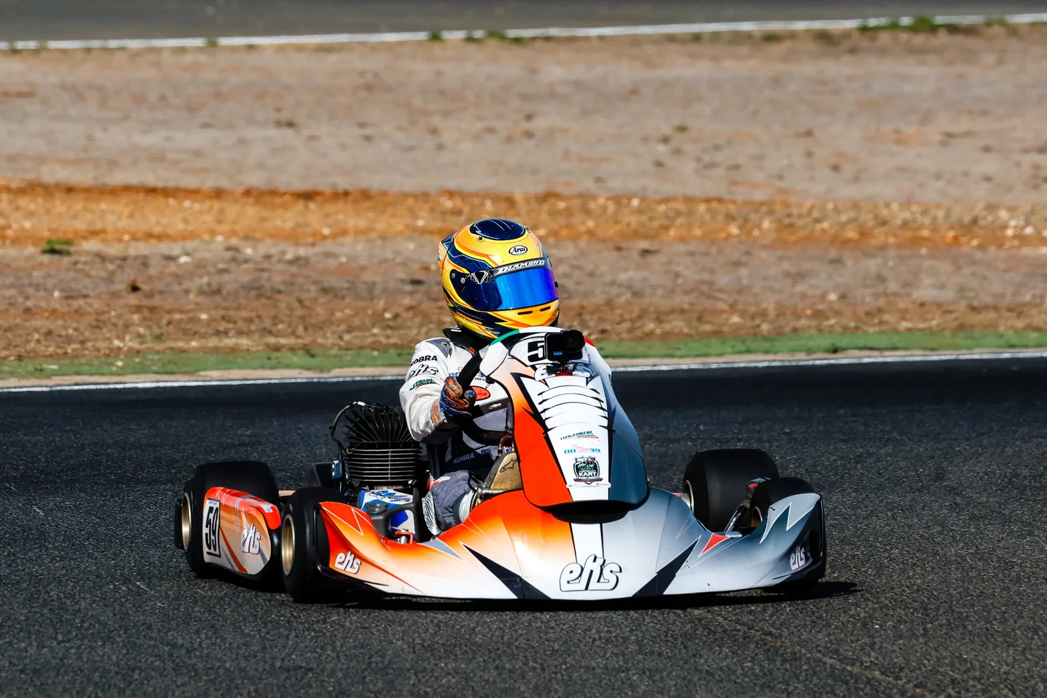 EKS Condor Junior and Senior kart on track
