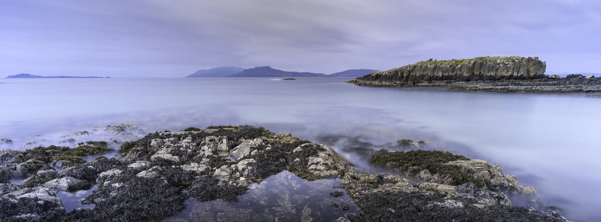 Swordle Bay - views towards Eigg, Rum and Muck