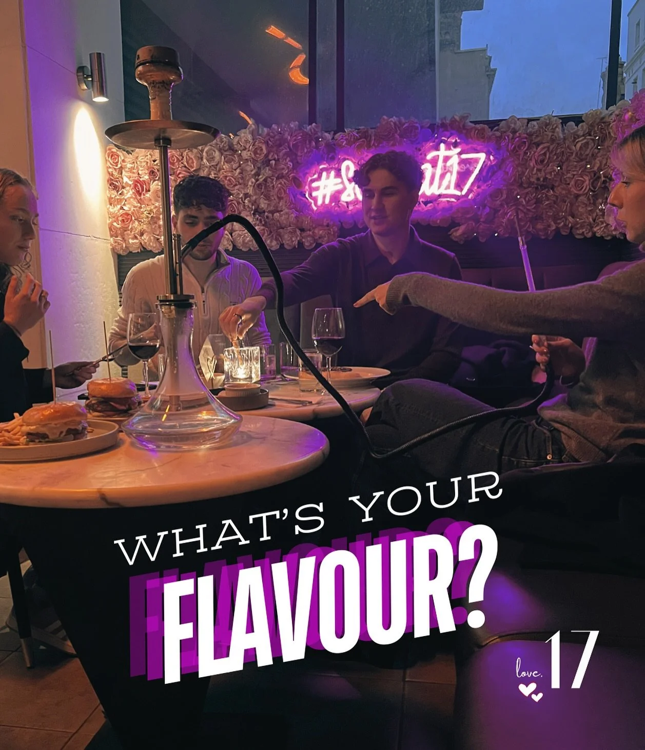 We got it all&hellip;only at 17 
✨
Enjoy our curated menu daily 6pm - 1am
💨🍹🍝

#17onsloane #seenat17 #knightsbridge #shisha #hookah #sloanestreet