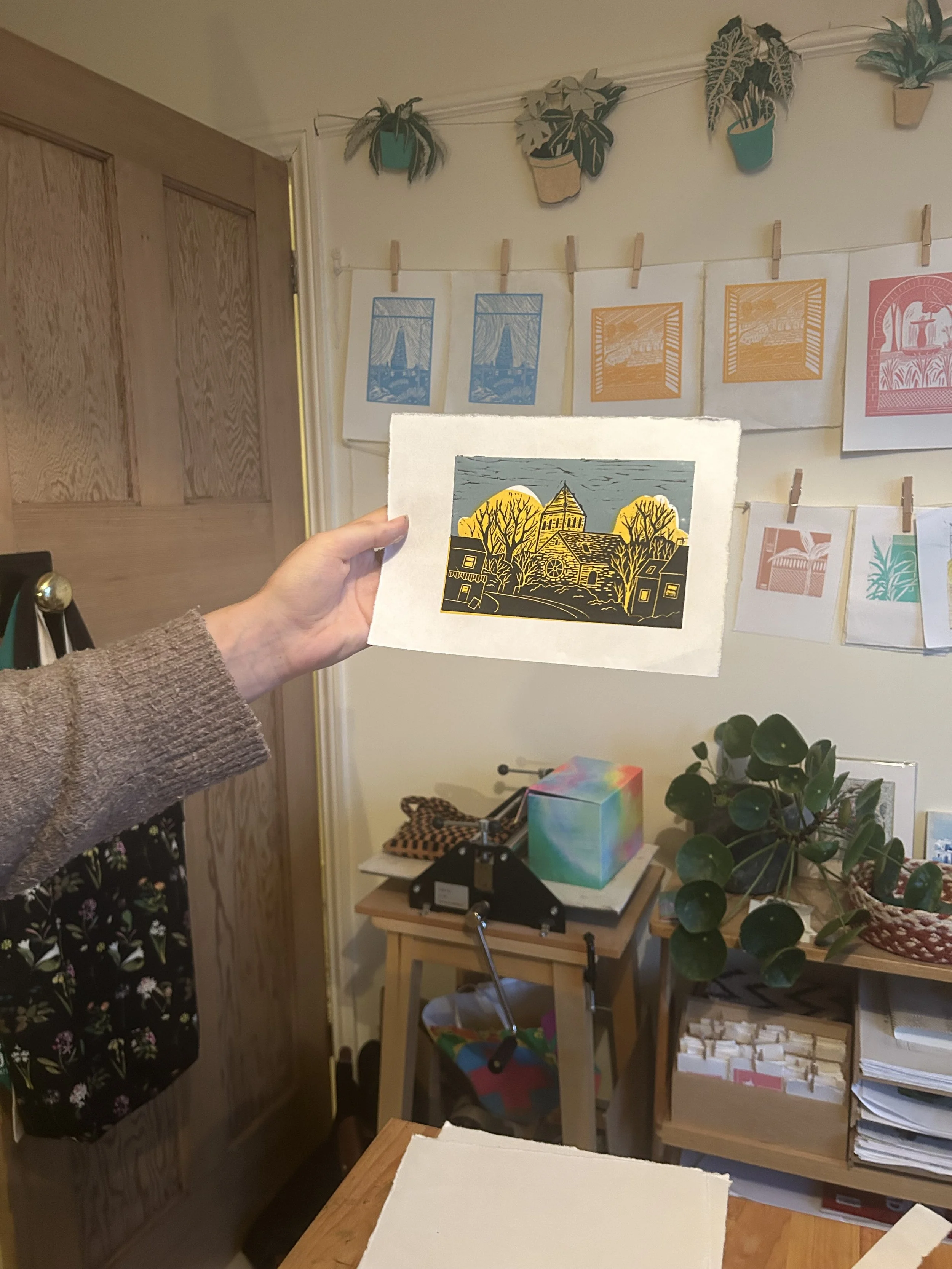 Colour Block Linocut Workshop