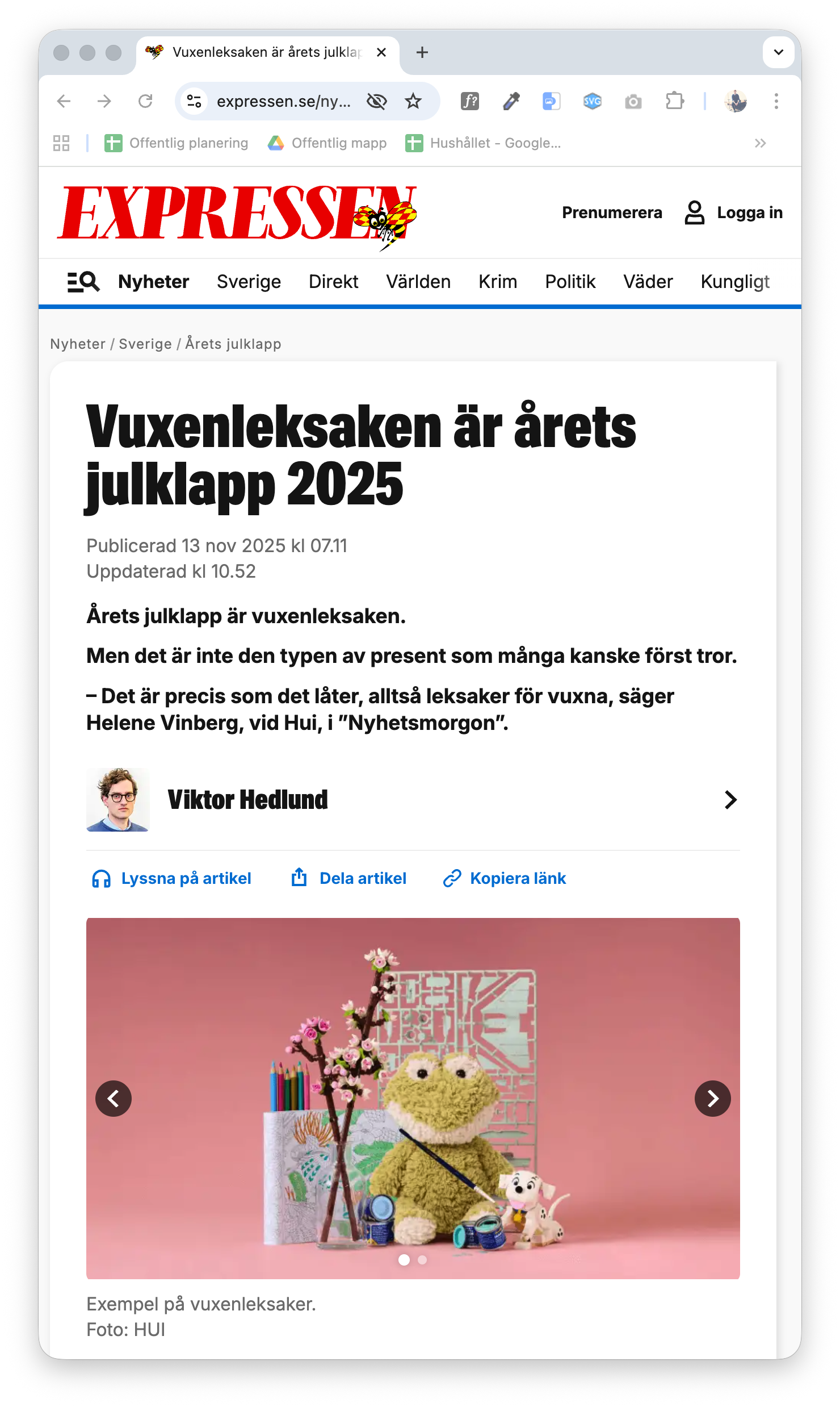 Kreativisms bild av årets julklapp 2025 i Expressen
