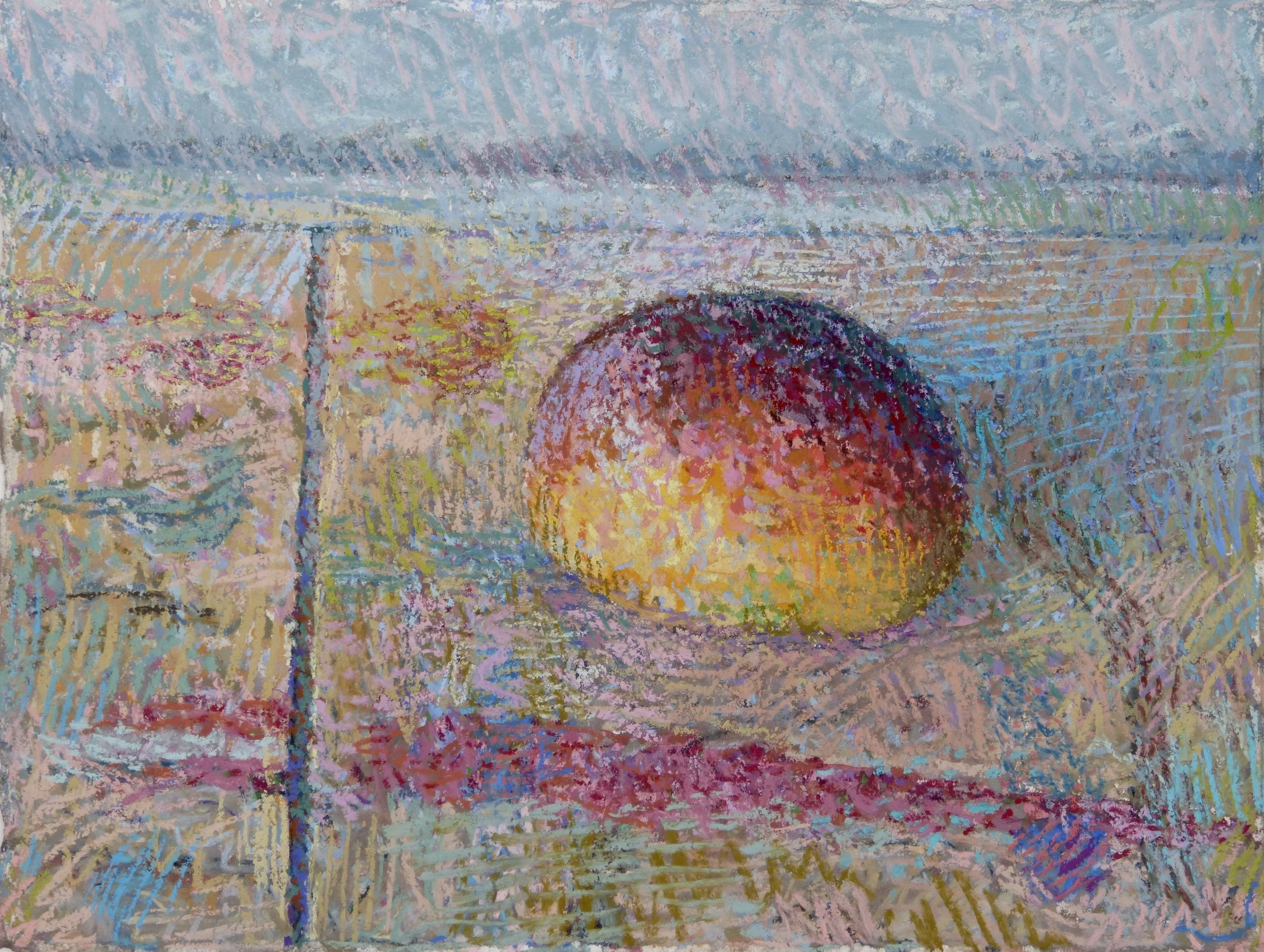 'Sunrise Mango'
  Pastel Over Watercolour On Paper, 2022  
 22 x 29 cm (With frame 38 x 45 cm) 
  £460 