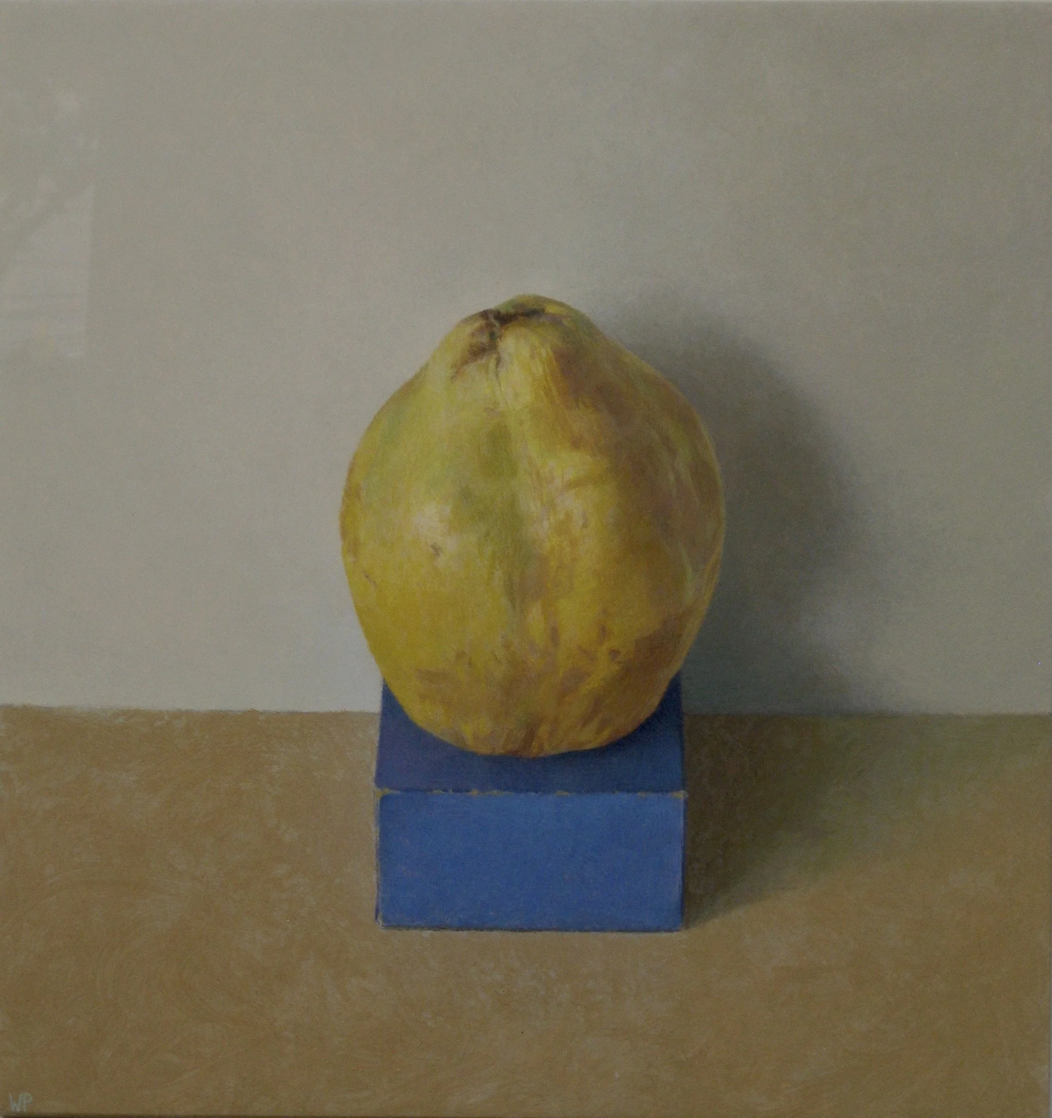 'November Quince'
  Egg Tempera On Gesso Panel, 2012  
 29 x 27 cm (With frame 50 x 48 cm) 
 £925 
