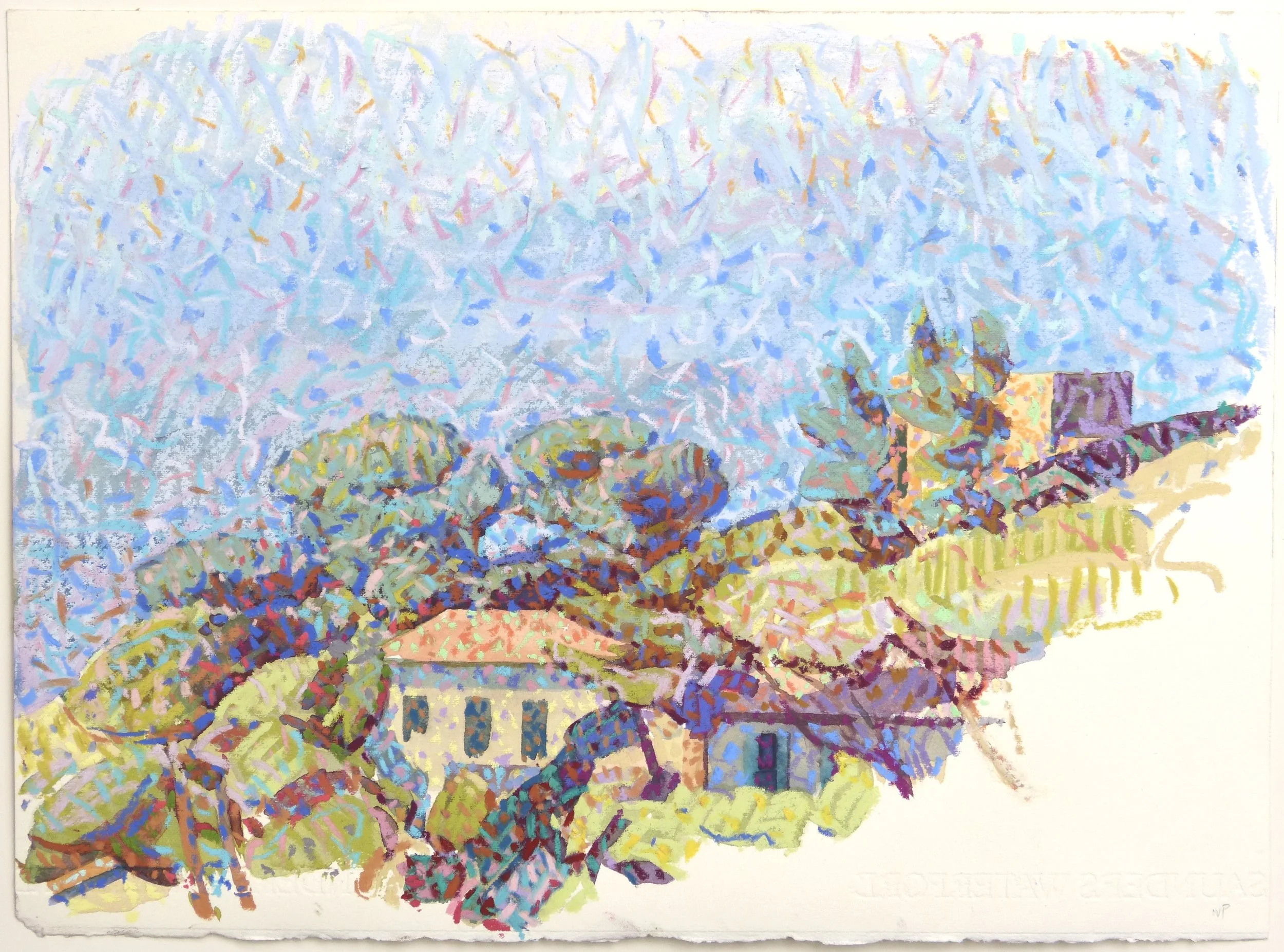 'Pines and Houses, Collioure'
  28 x 38 cm  