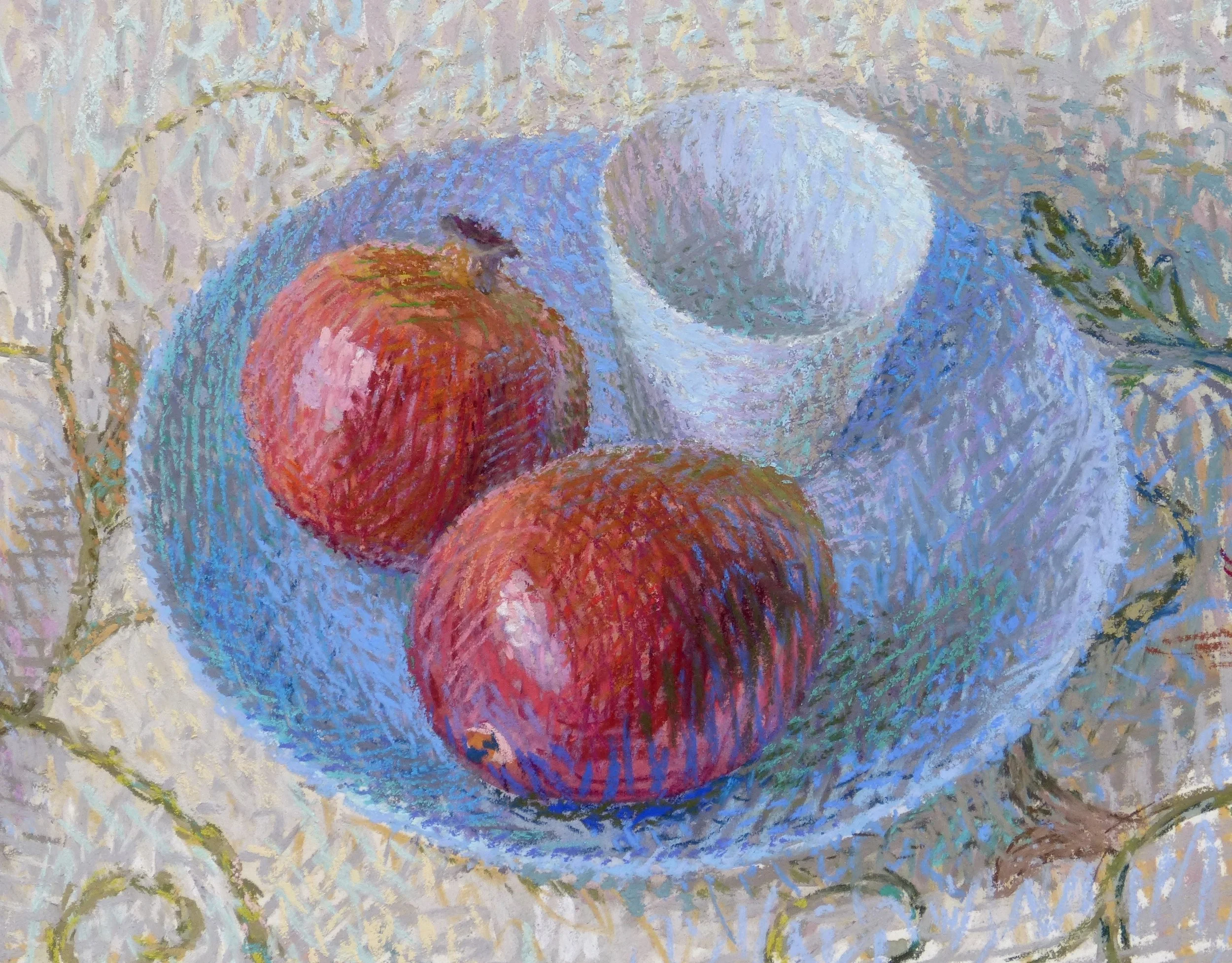 'Ripe Fruit' 
  Pastel Over Watercolour On Paper, 2017  
 24 x 30 cm (With frame 43 X 49 cm)  
 £460 