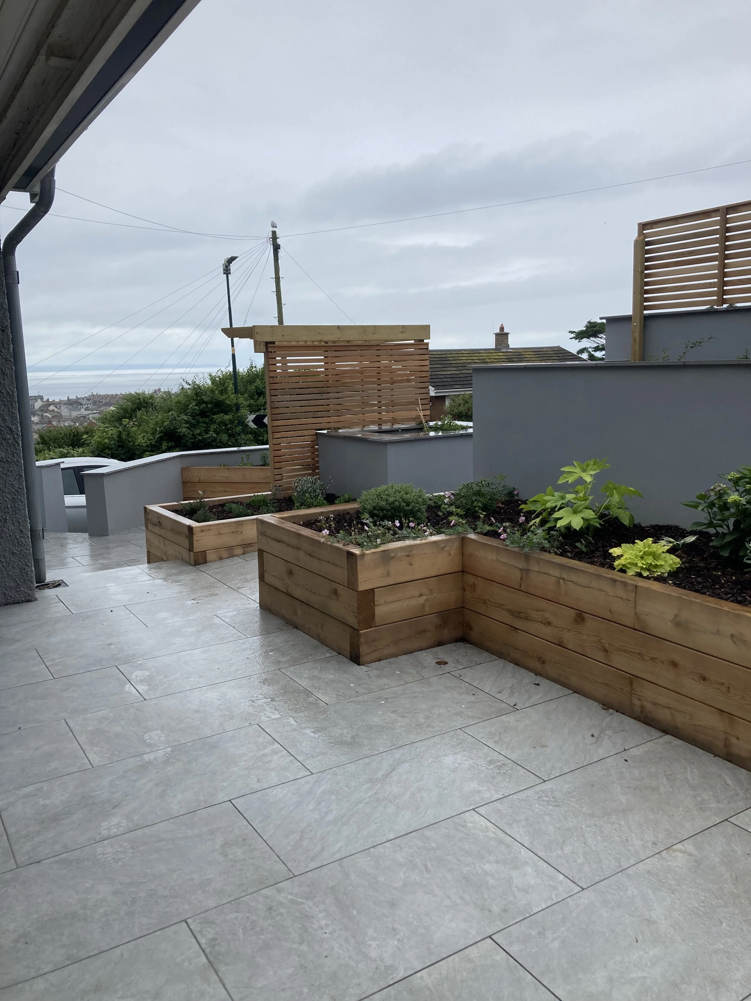 Completed garden - Freshly planted