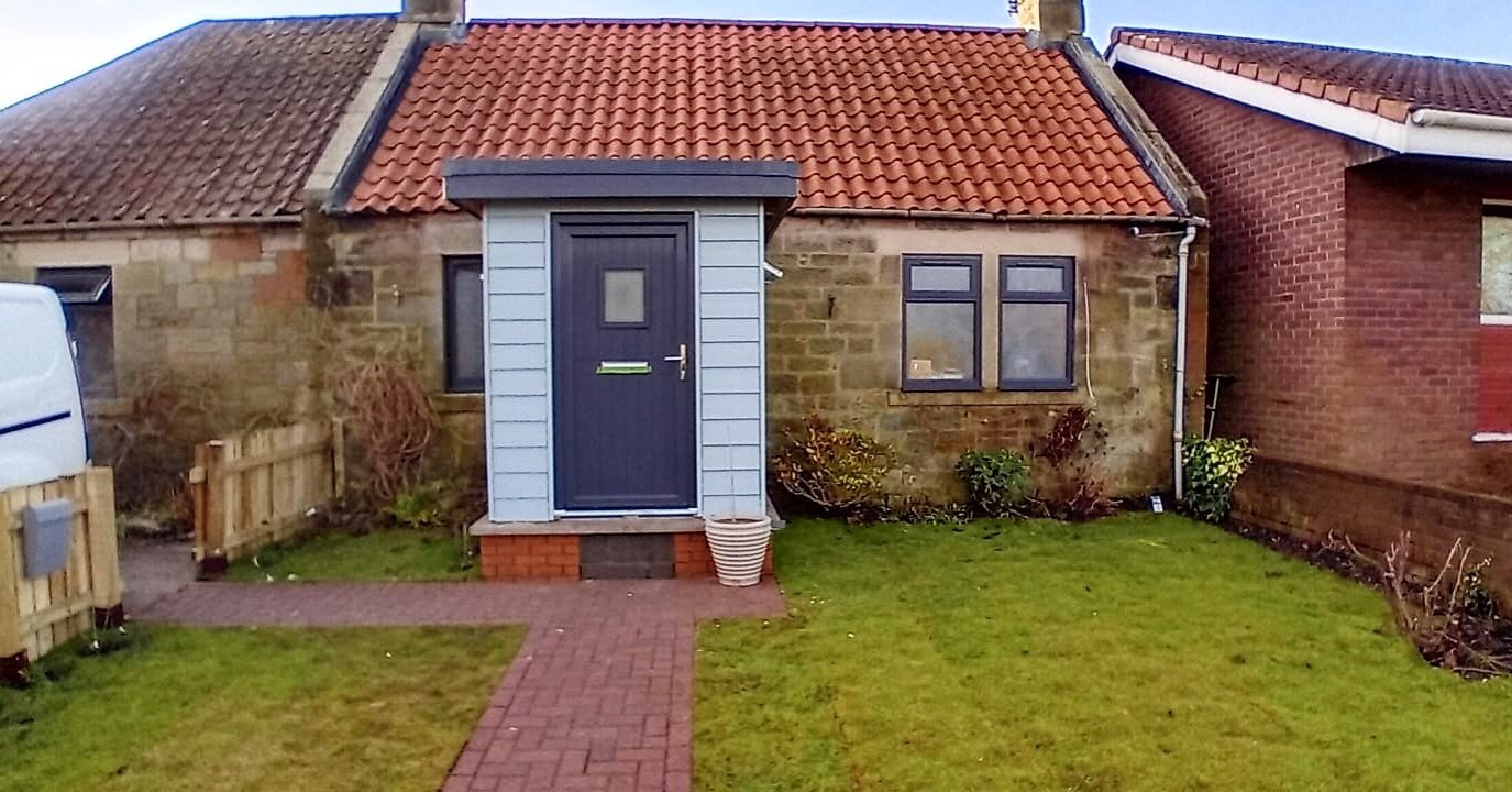 A cottage revamp from the team, putting in a new vestibule, windows and a front garden for this family to enjoy. Before, it was all concrete with a broken glass entrance leading into the cottage. 

Not only have we helped bring a new lease of life to