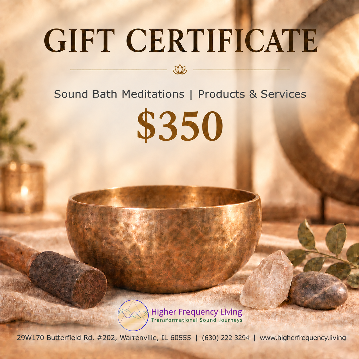 Higher Frequency Living gift certificate for $350..png