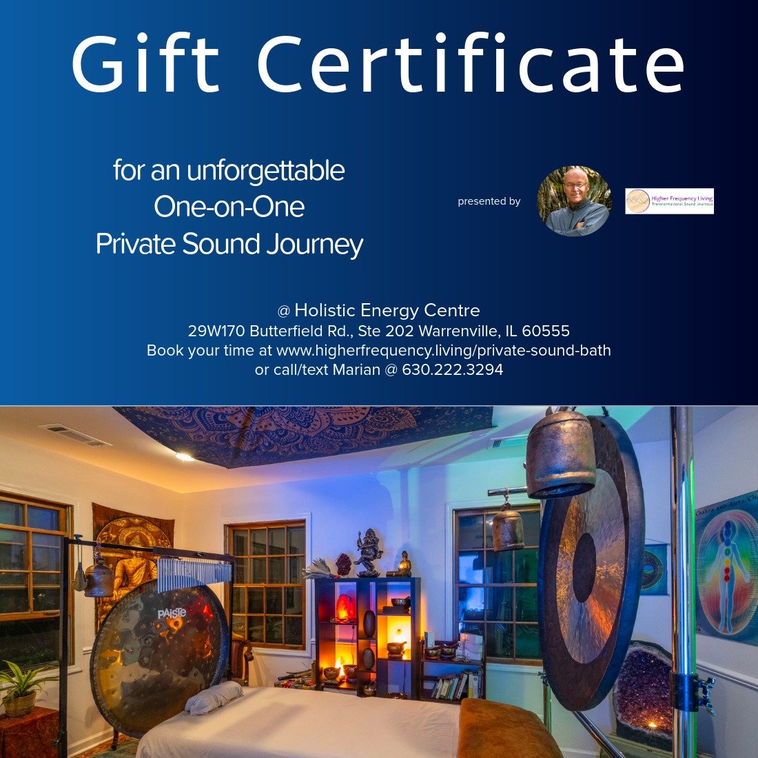 Gift Certificate for One-on-One Private Sound Journey Sessions