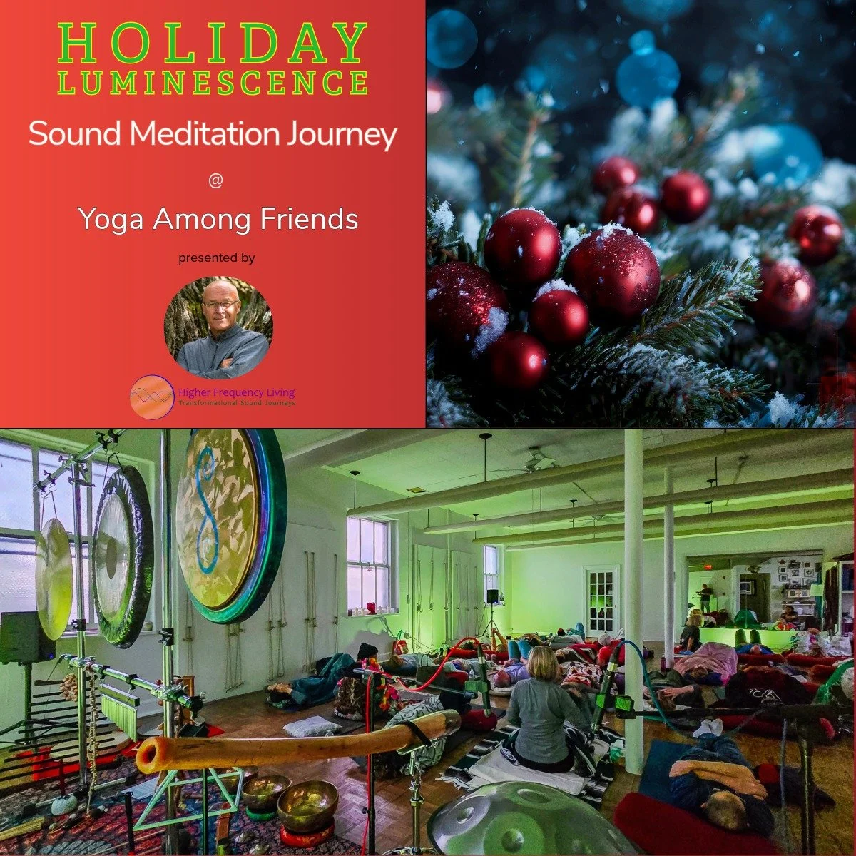 Holiday Luminescence | Sound Journey Meditation at Yoga Among Friends in Downers Grove, IL