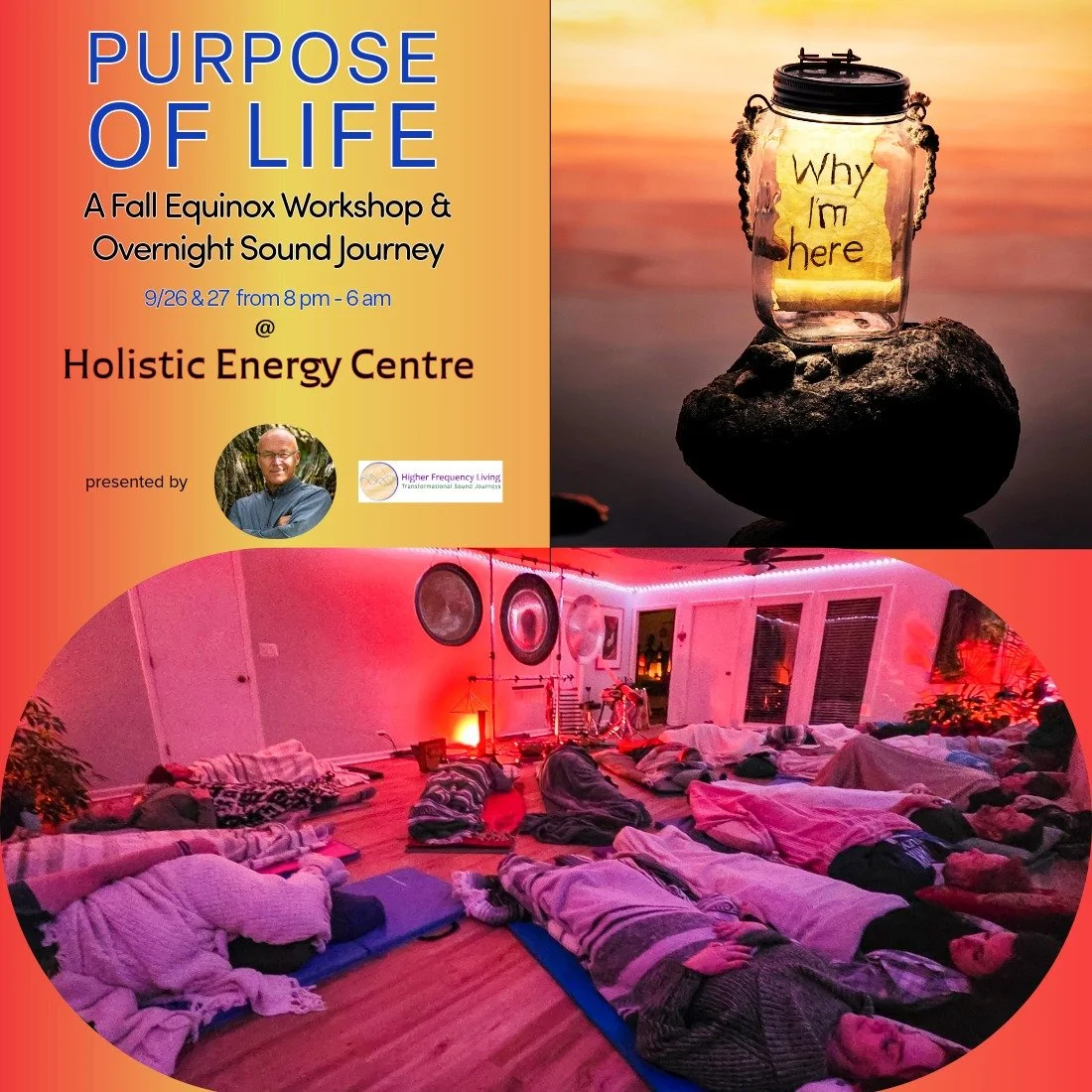 Purpose of Life: A Fall Equinox Workshop & Overnight Sound Journey on 9/26 & 27, 2026 at the Holistic Energy Centre in Warrenville, IL