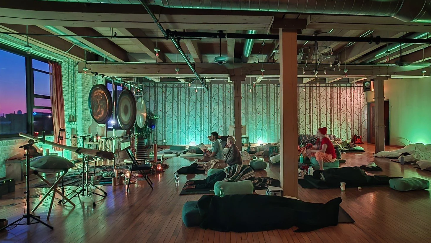 Sound bath at yogaview in Chicago, IL