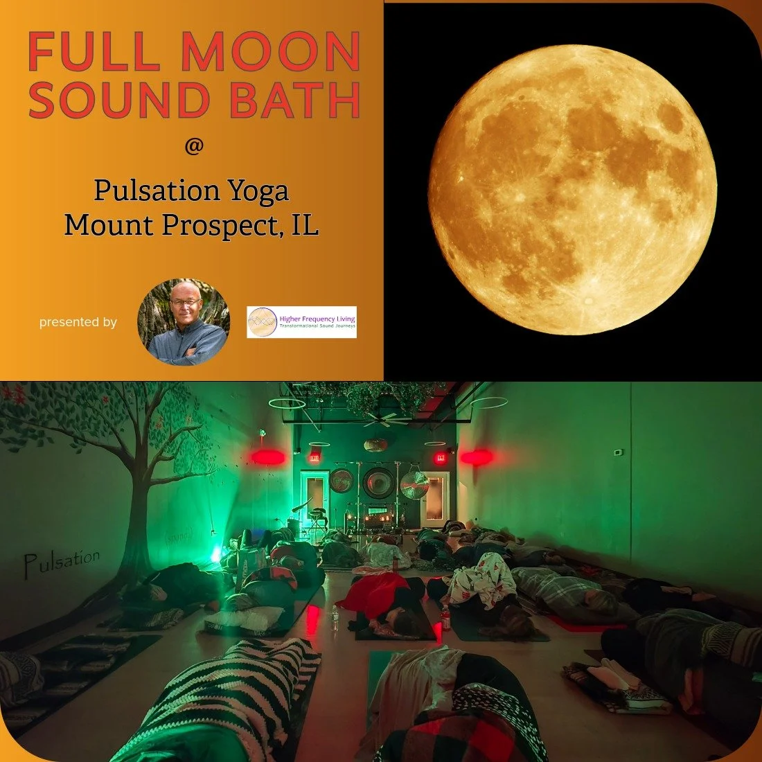 Full Moon Sound Bath at Pulsation Yoga in Mount Prospect, IL
