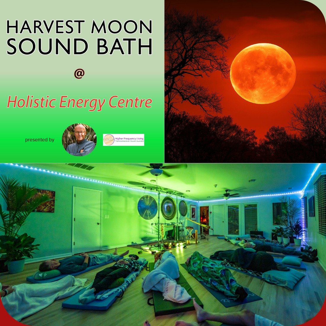 Harvest Moon: A Full Moon Sound Bath on 9/26/26 at the Holistic Energy Centre in Warrenville, IL